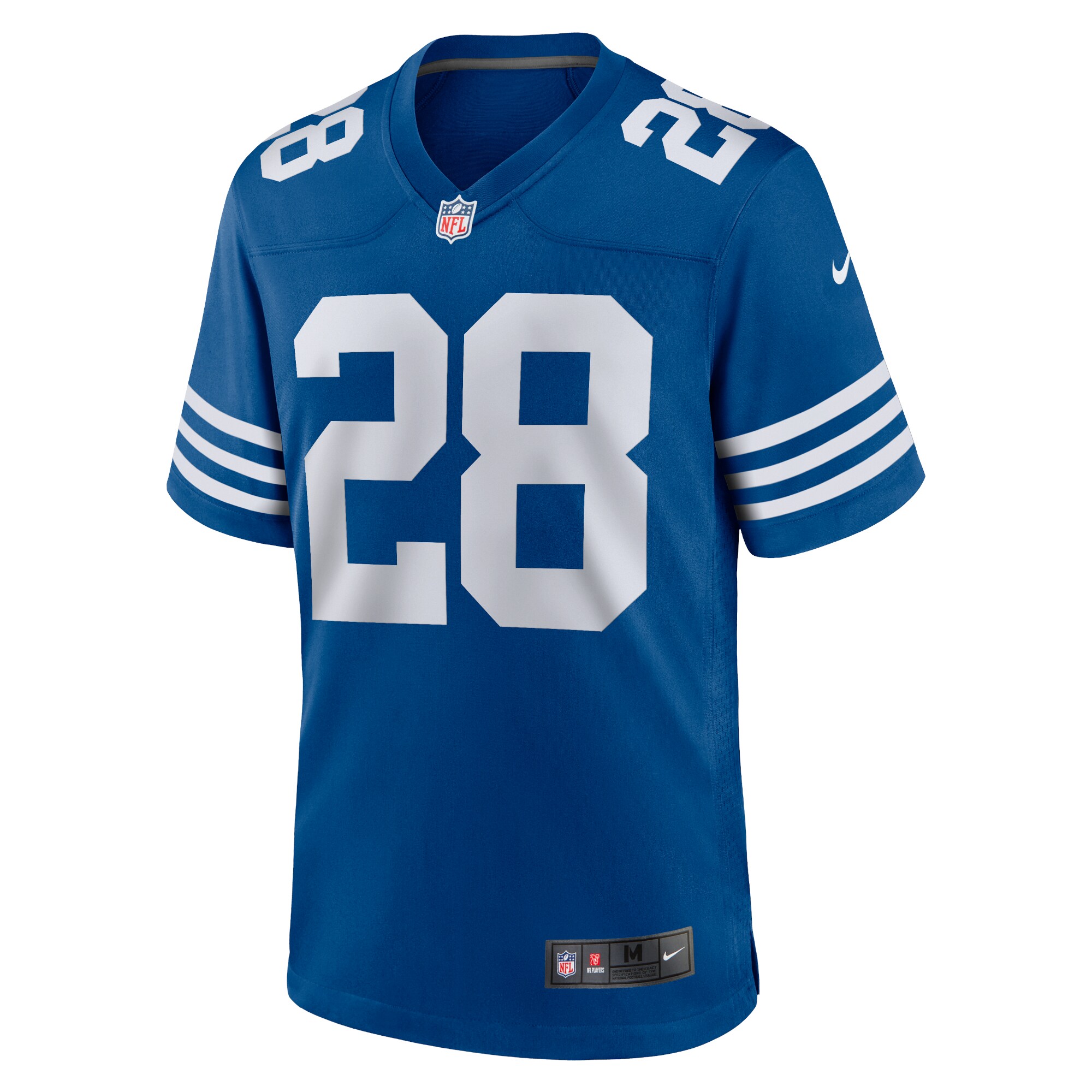 Alternative view of Men's Indianapolis Colts Jonathan Taylor Royal Alternate Game Jersey JS3142 nicesnker