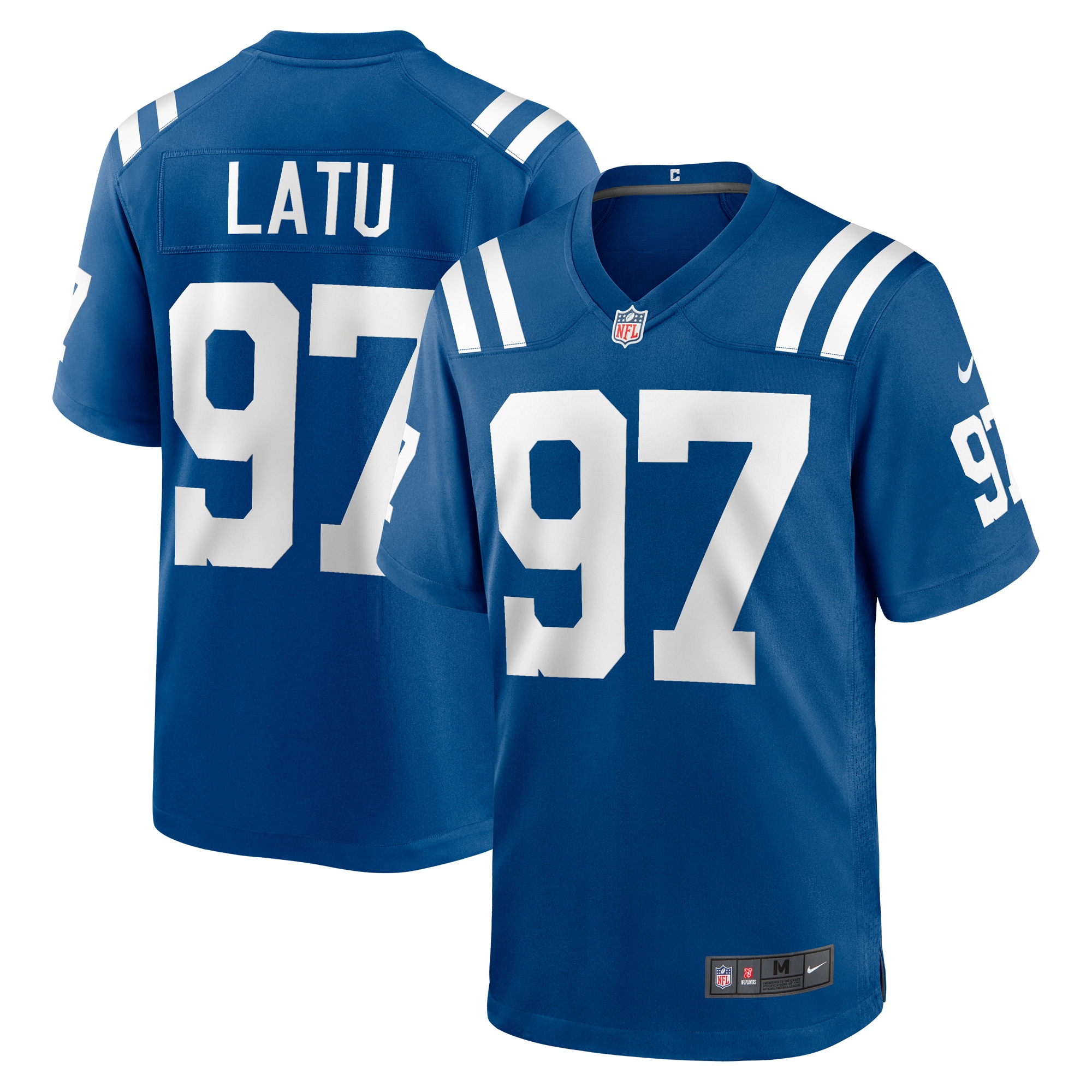 Men's Indianapolis Colts Laiatu Latu Royal Player Game Jersey JS6242 nicesnker