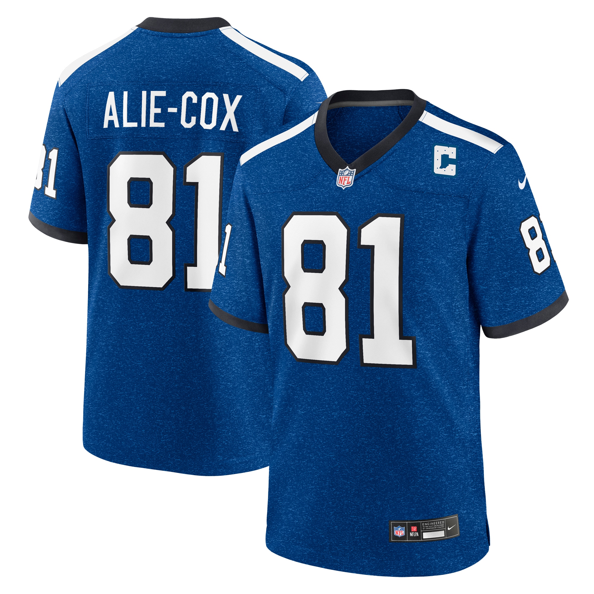 Men's Indianapolis Colts Mo Alie Cox Royal Indiana Nights Alternate Game Jersey JS8394 nicesnker