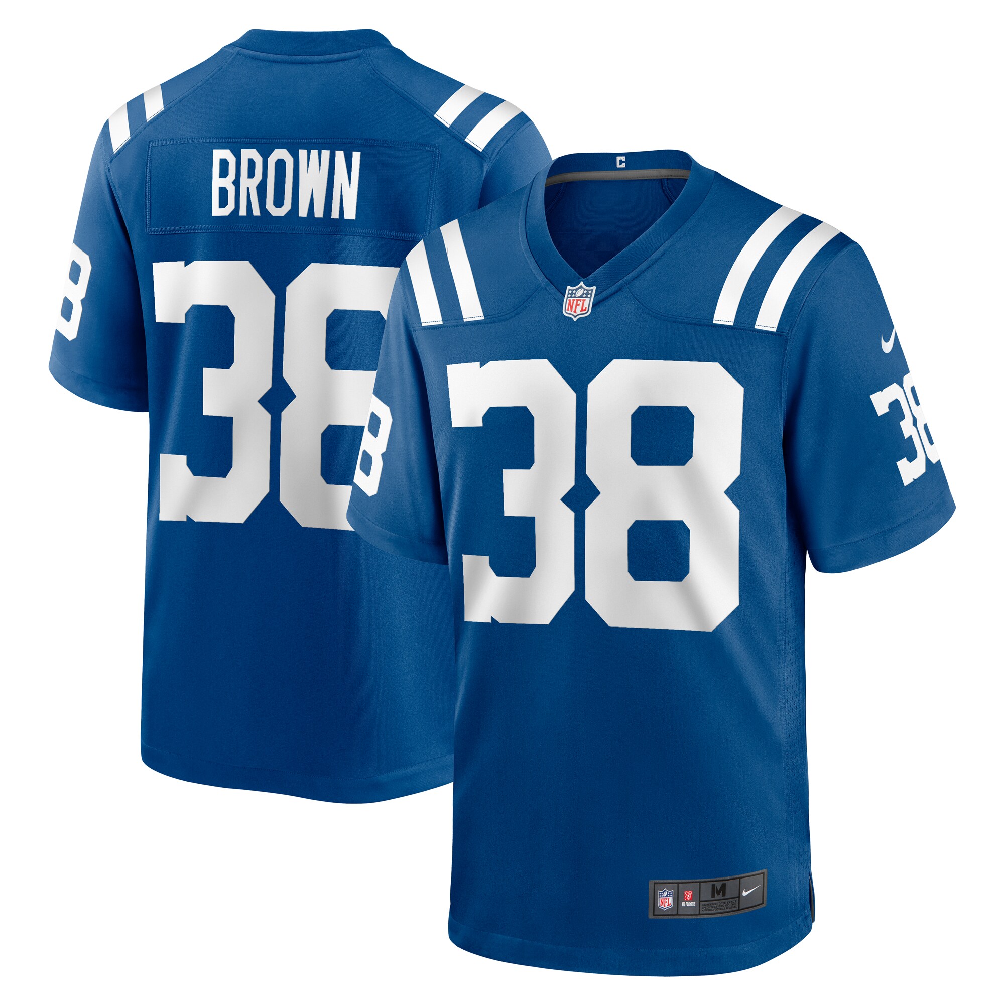 Men's Indianapolis Colts Pharaoh Brown Royal Game Player Jersey JS6729 nicesnker