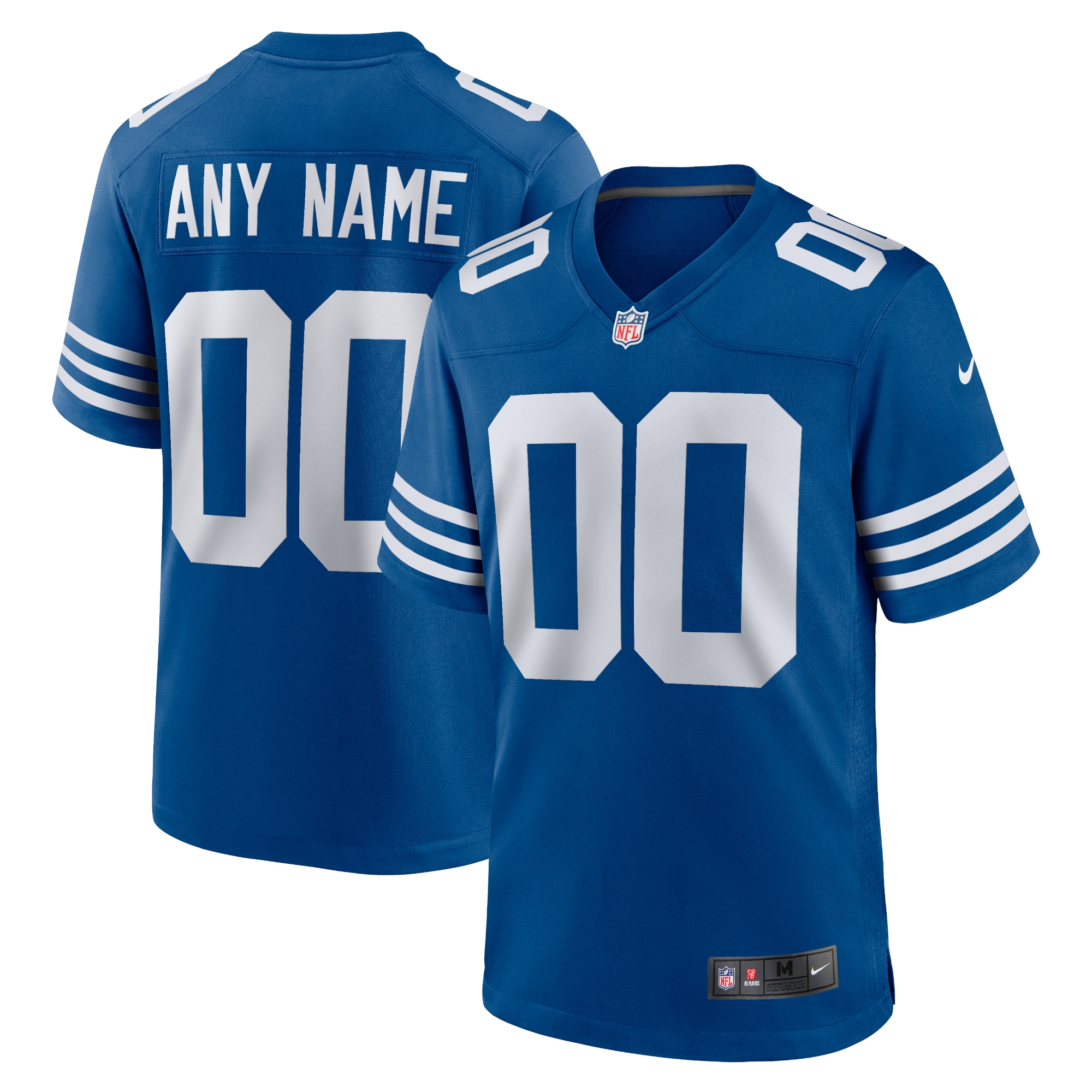 Men's Indianapolis Colts Royal Alternate Custom Jersey JS5656 nicesnker