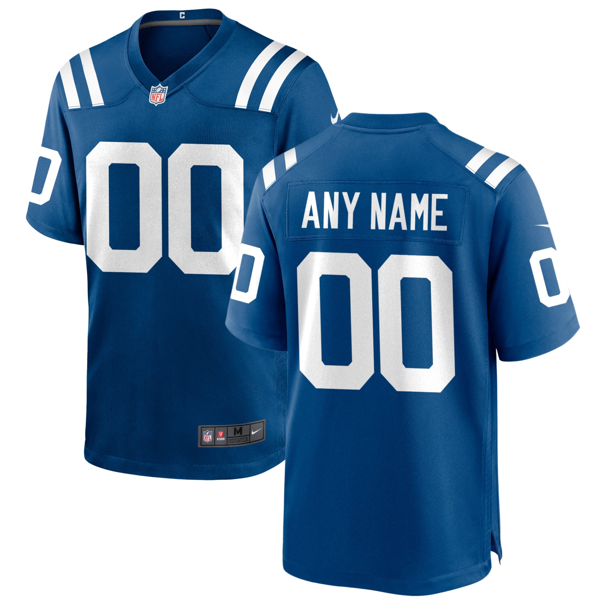 Men's Indianapolis Colts Royal Custom Game Jersey JS7994 nicesnker