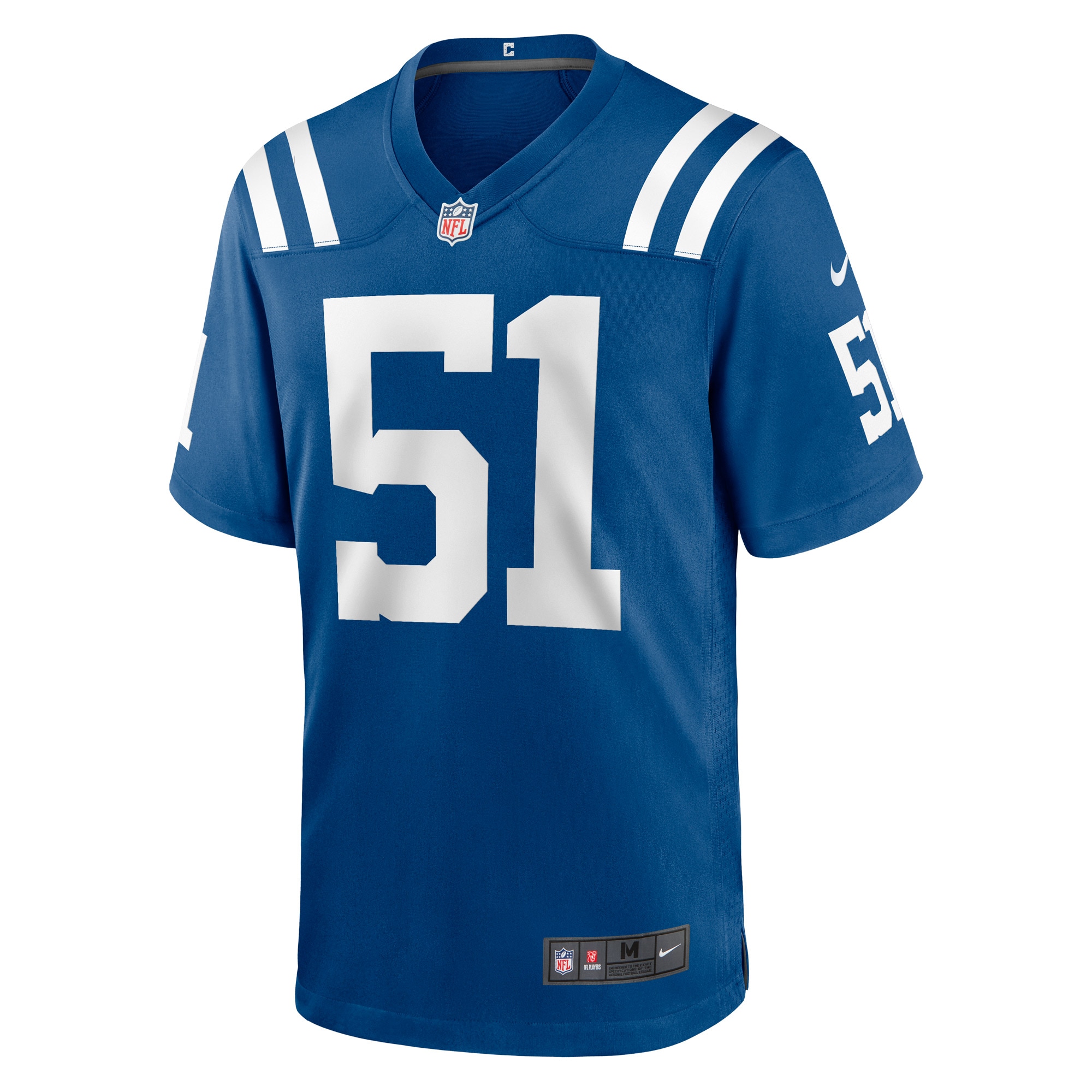 Alternative view of Men's Indianapolis Colts Royal Game Jersey JS4343 nicesnker