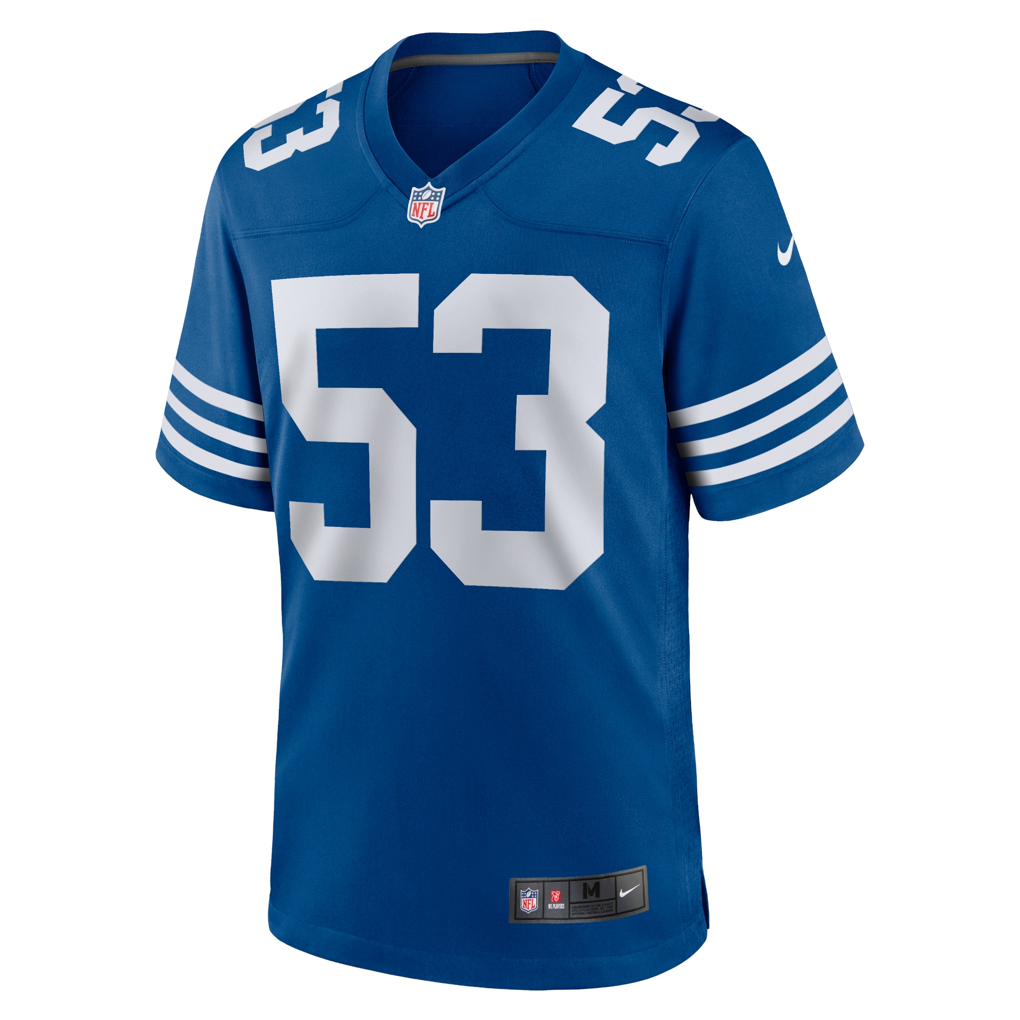 Alternative view of Men's Indianapolis Colts Shaquille Leonard Royal Alternate Game Jersey JS1483 nicesnker