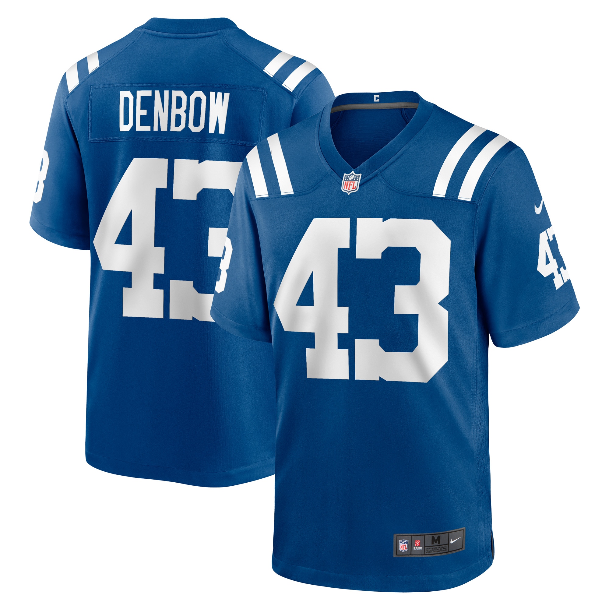 Men's Indianapolis Colts Trevor Denbow Royal Game Player Jersey JS5801 nicesnker