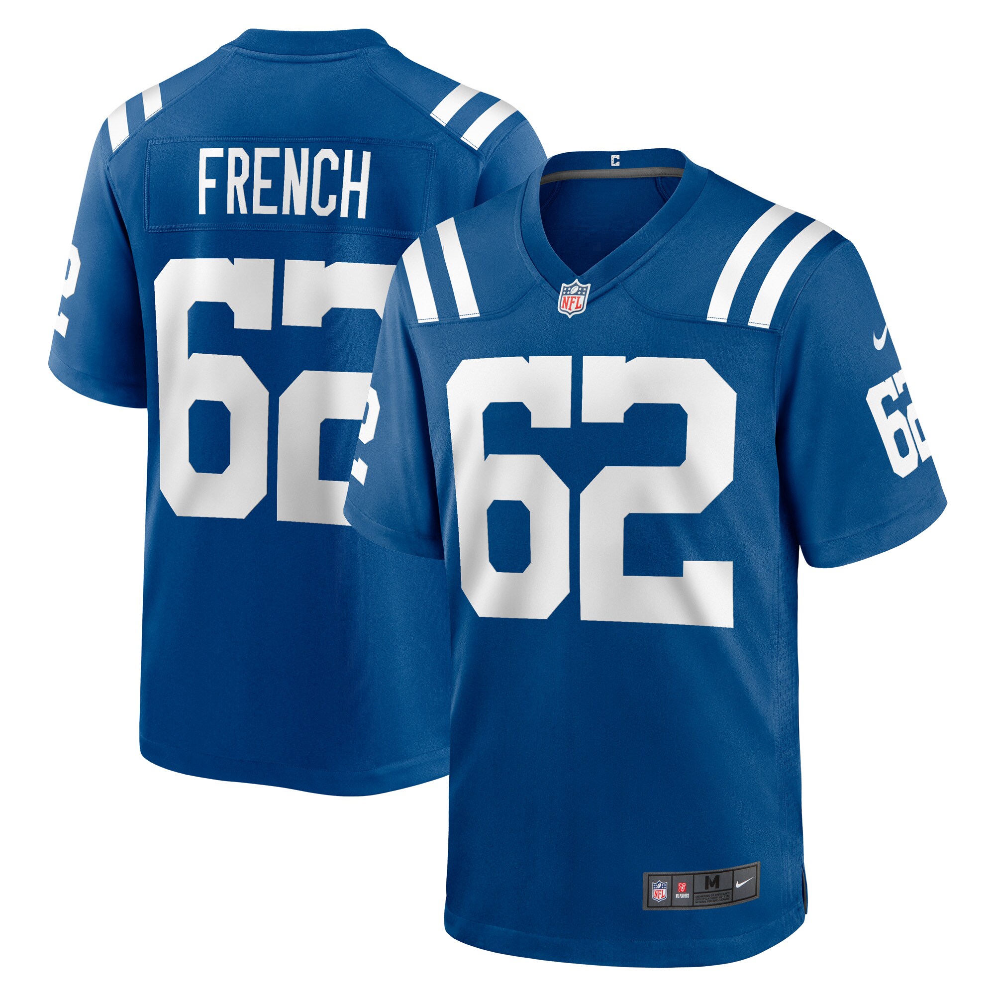 Men's Indianapolis Colts Wesley French Royal Game Player Jersey JS7187 nicesnker