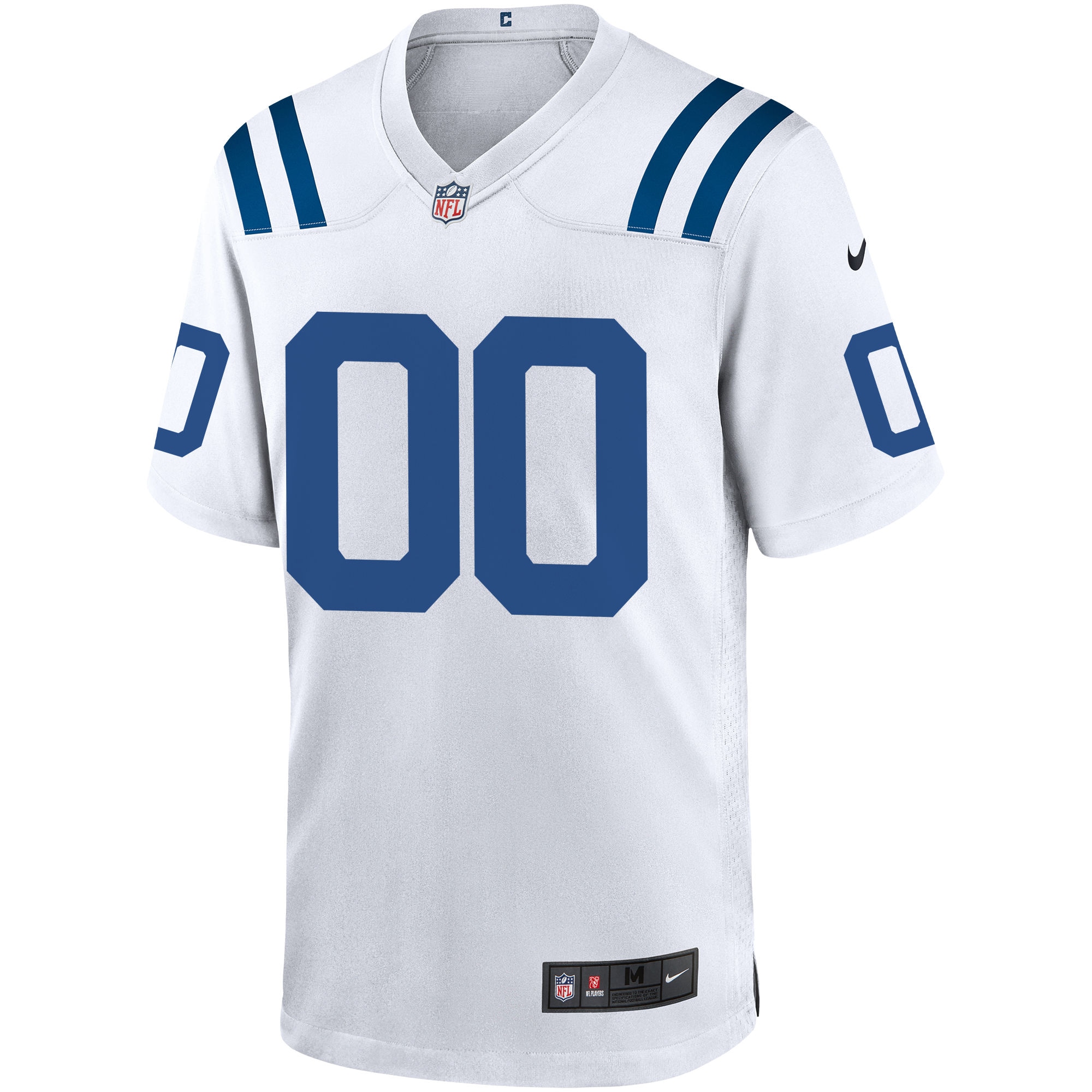 Alternative view of Men's Indianapolis Colts White Custom Game Jersey JS6637 nicesnker