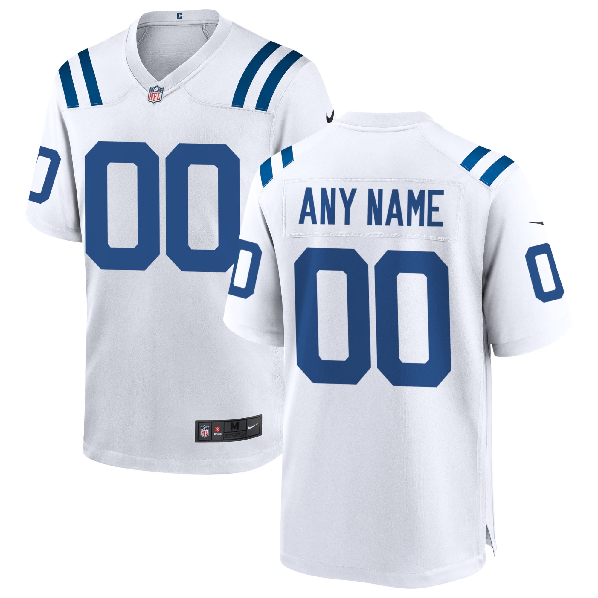 Men's Indianapolis Colts White Custom Game Jersey JS6637 nicesnker