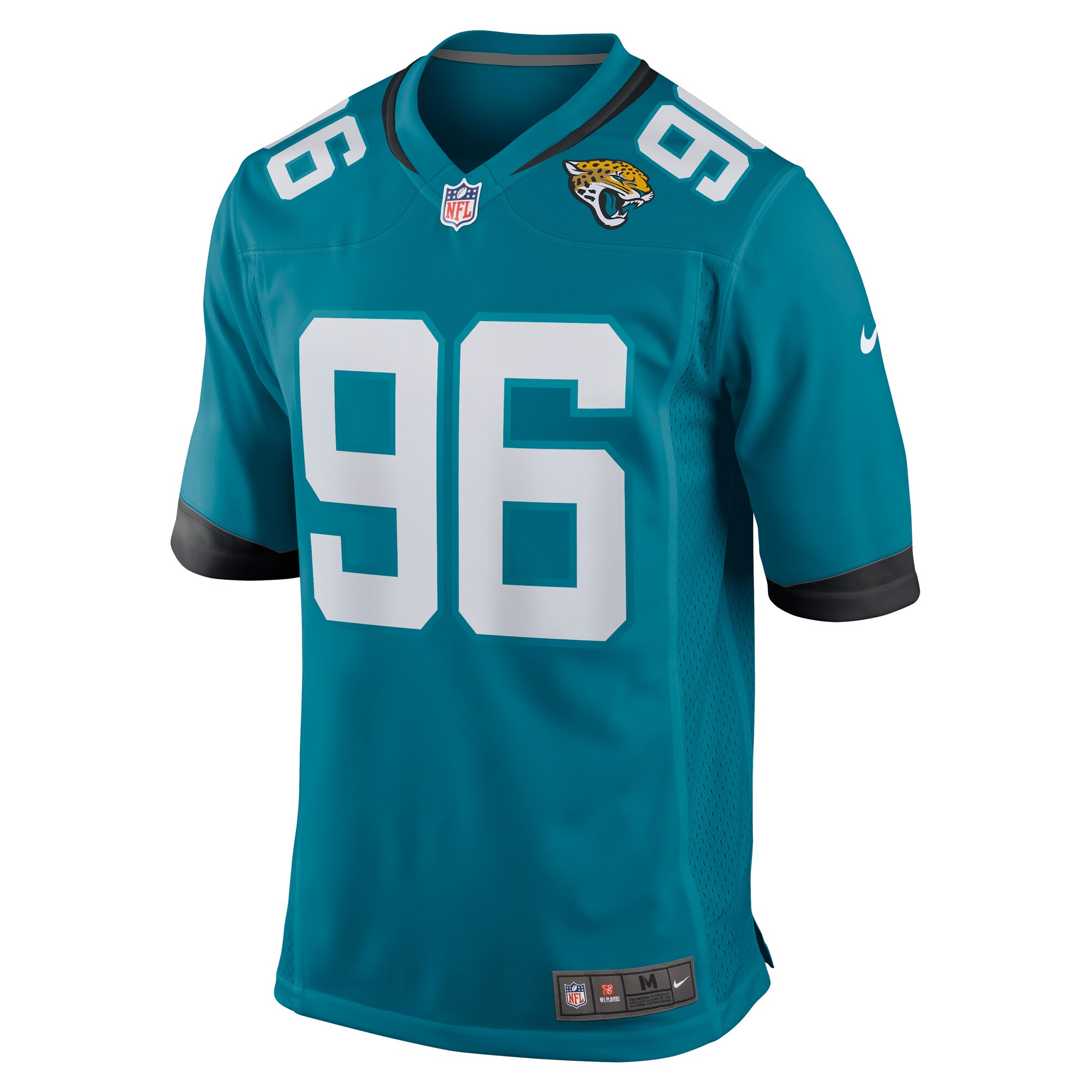 Alternative view of Men's Jacksonville Jaguars Adam Gotsis Teal Game Jersey JS2137 nicesnker