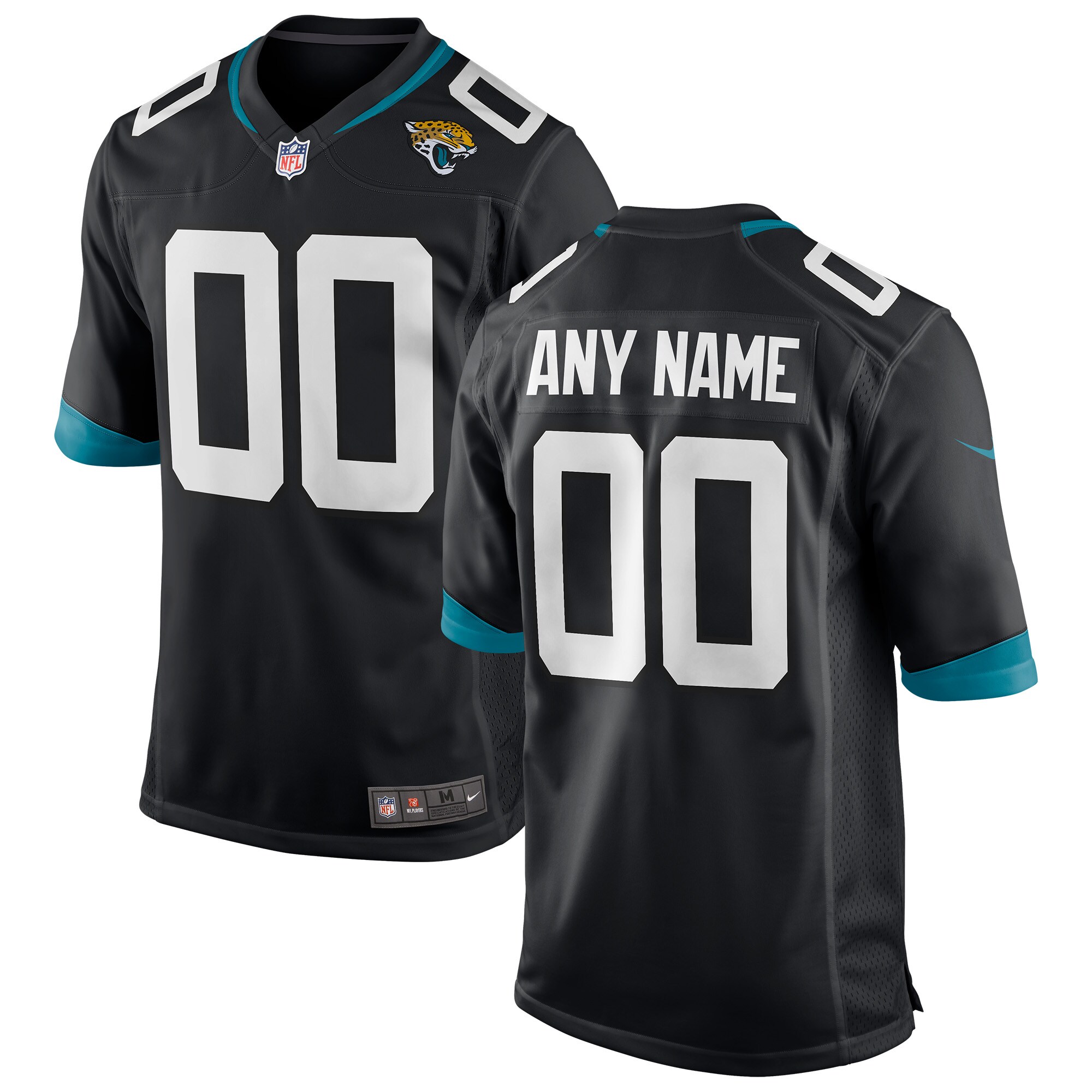 Men's Jacksonville Jaguars Black Custom Game Jersey JS1781 nicesnker