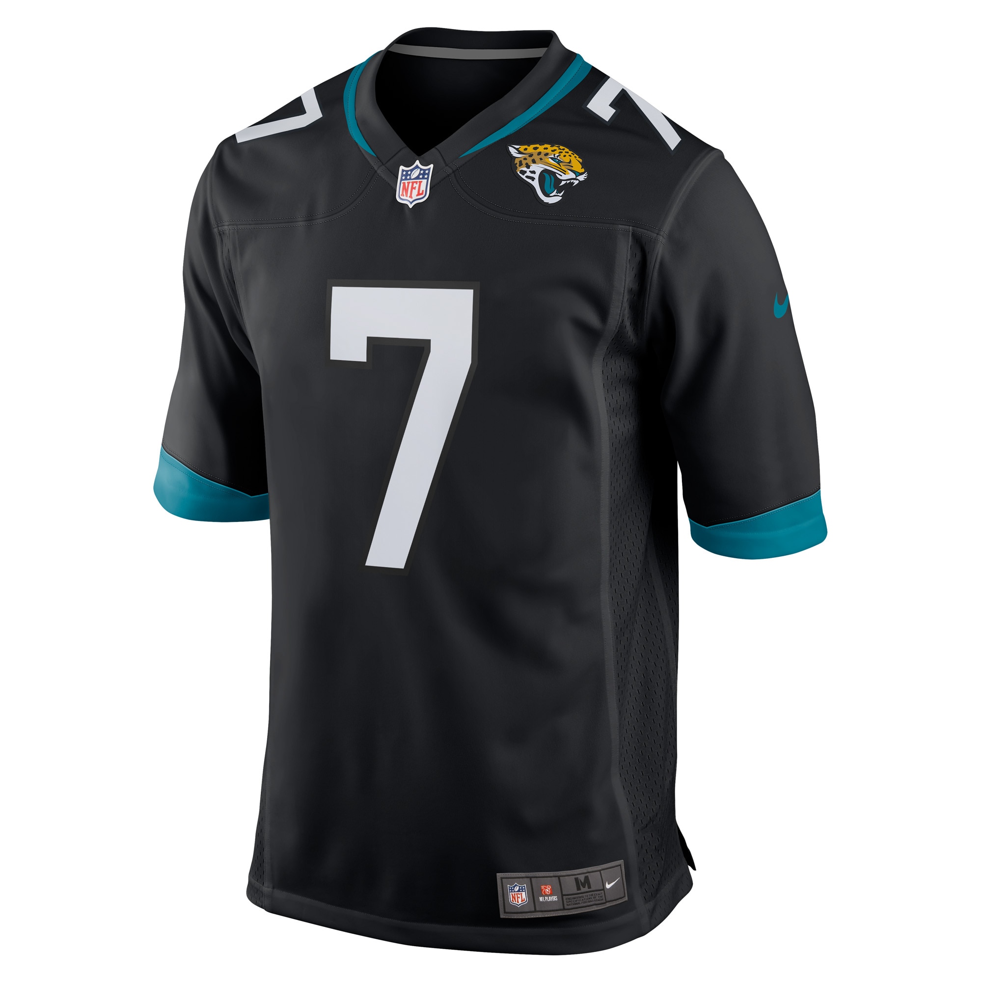 Alternative view of Men's Jacksonville Jaguars Byron Leftwich Black Alternate Retired Player Game Jersey JS3397 nicesnker