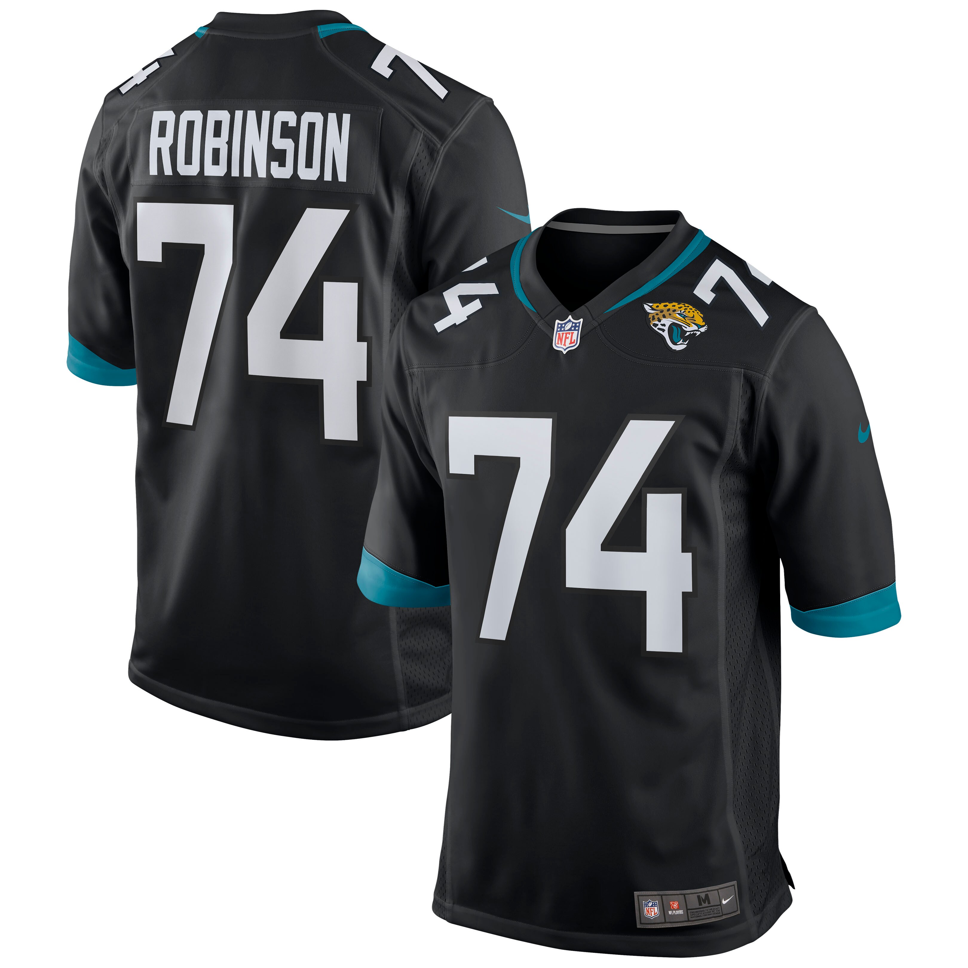 Men's Jacksonville Jaguars Cam Robinson Black Game Jersey JS6617 nicesnker