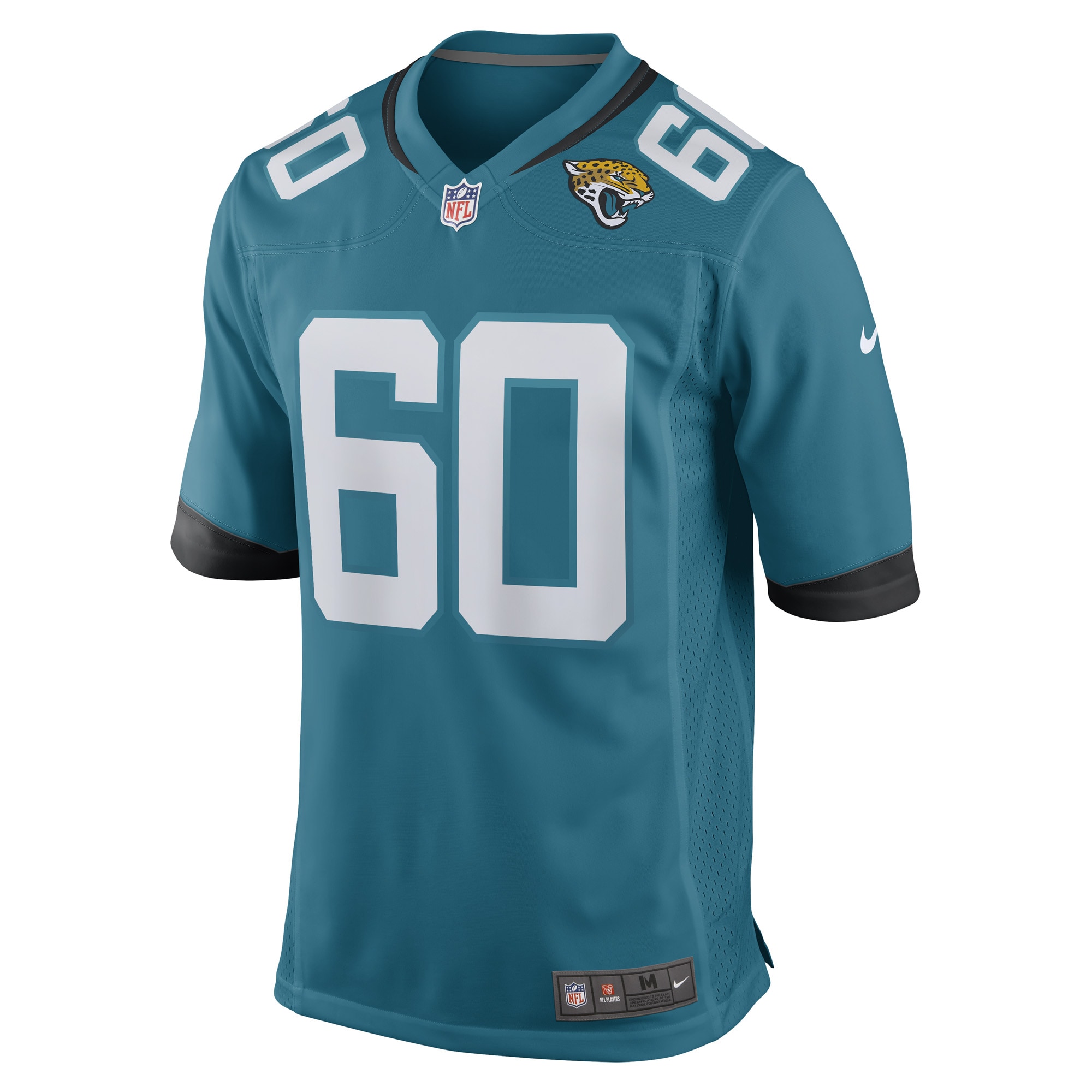 Alternative view of Men's Jacksonville Jaguars Darryl Williams Teal Game Player Jersey JS6050 nicesnker