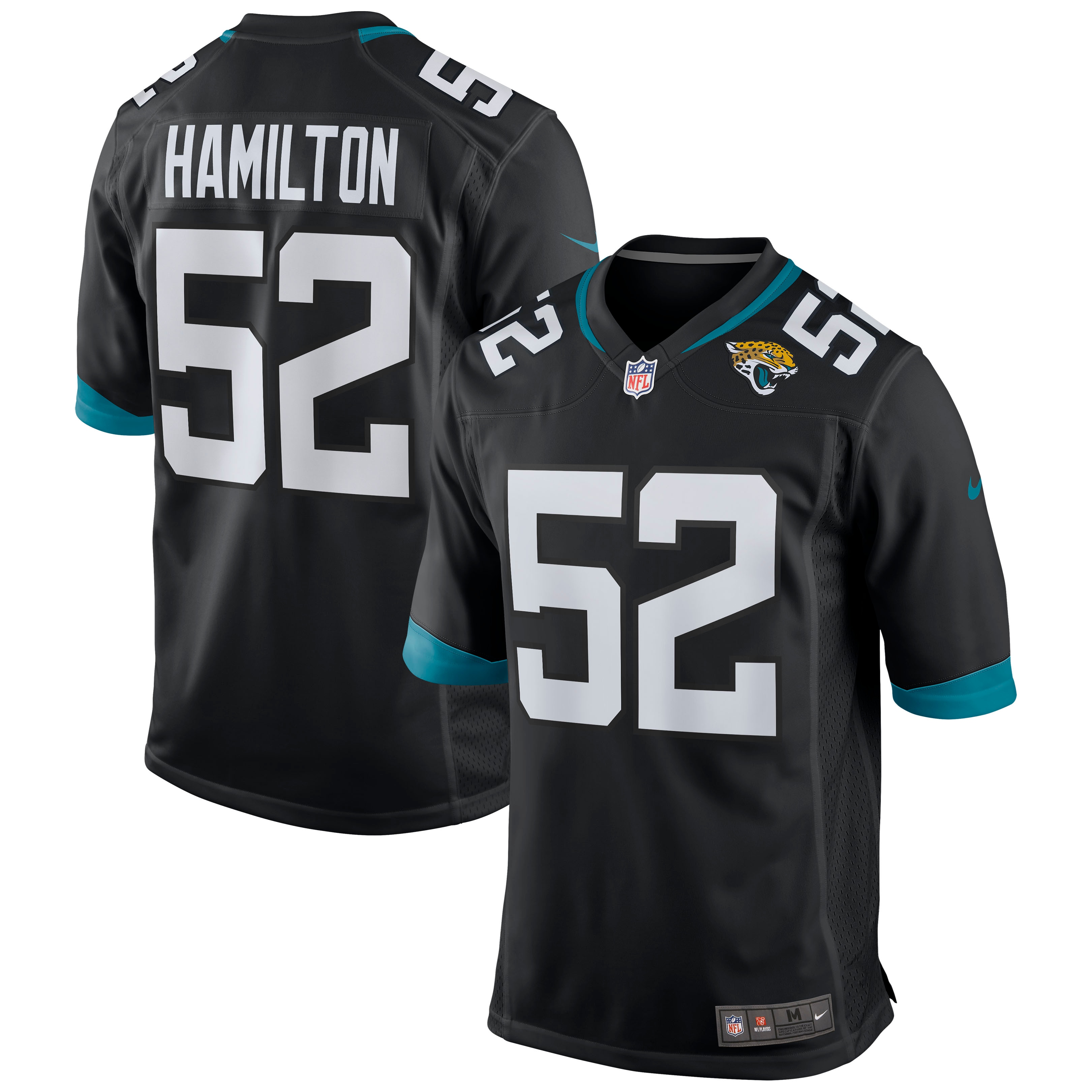 Men's Jacksonville Jaguars DaVon Hamilton Black Game Jersey JS2923 nicesnker