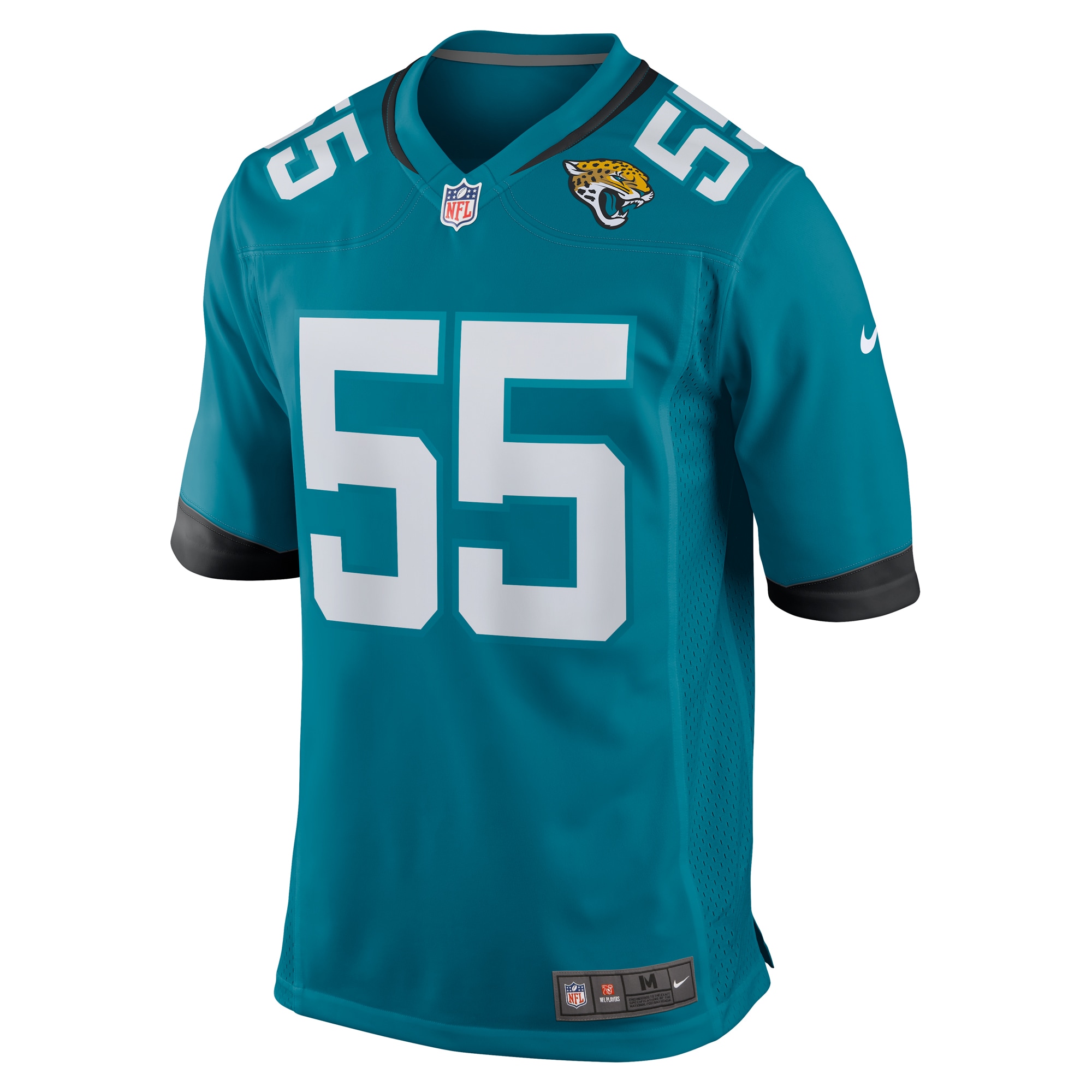 Alternative view of Men's Jacksonville Jaguars Dequan Jackson Teal Game Jersey JS5214 nicesnker