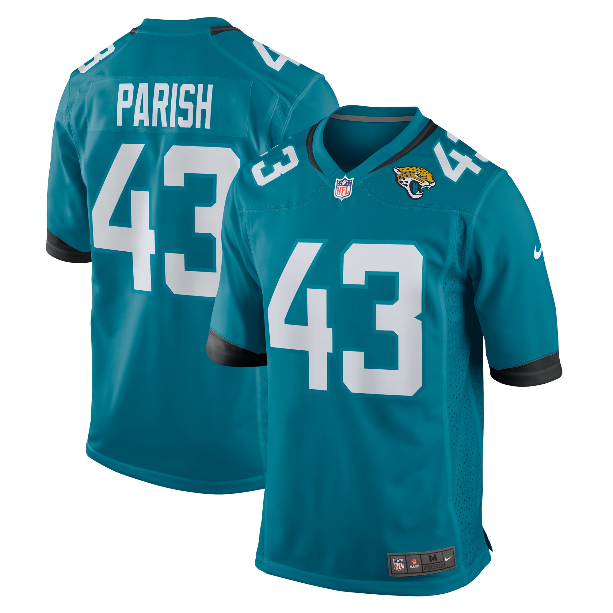 Men's Jacksonville Jaguars Derek Parish Teal Game Jersey JS2616 nicesnker