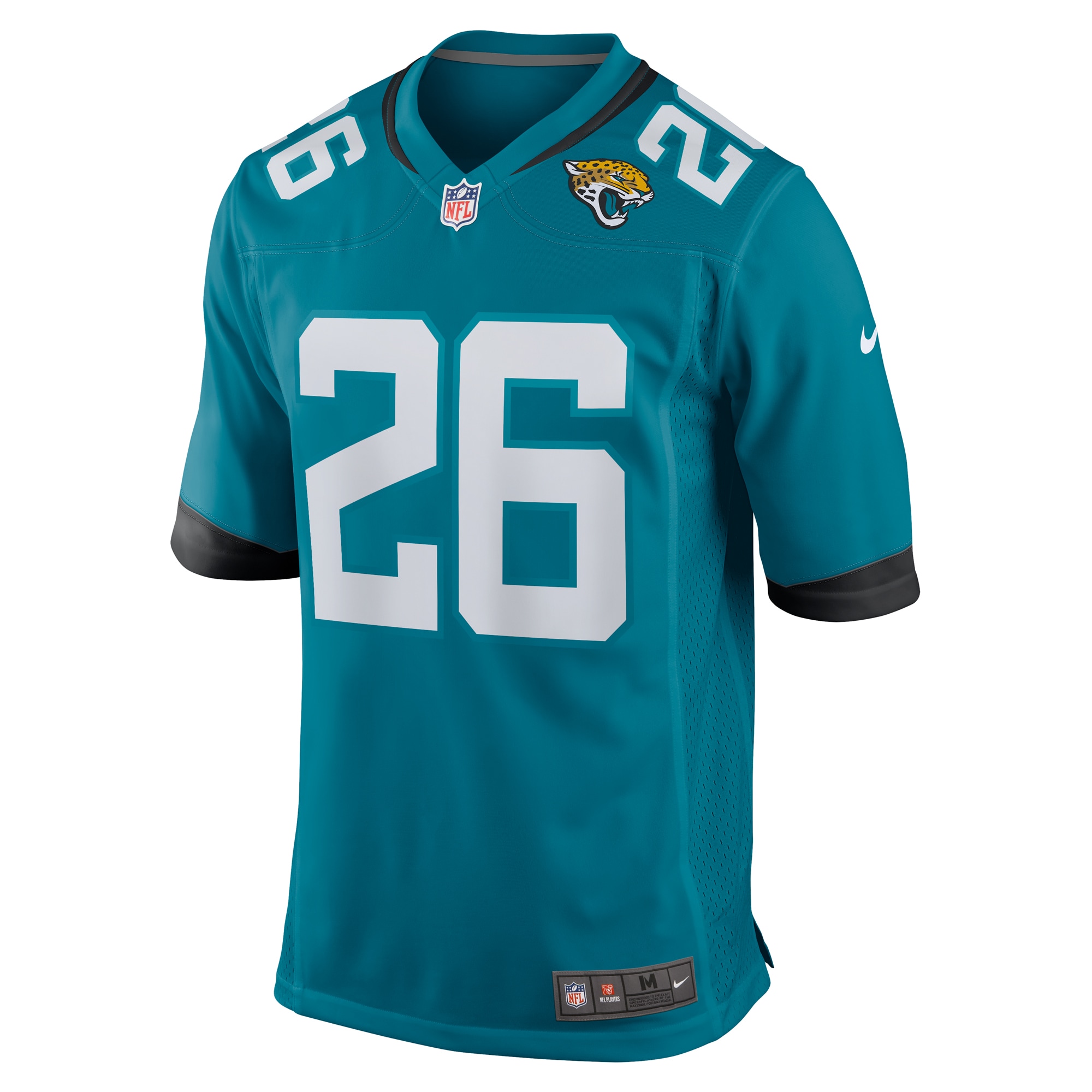 Alternative view of Men's Jacksonville Jaguars D'Ernest Johnson Teal Game Jersey JS8273 nicesnker