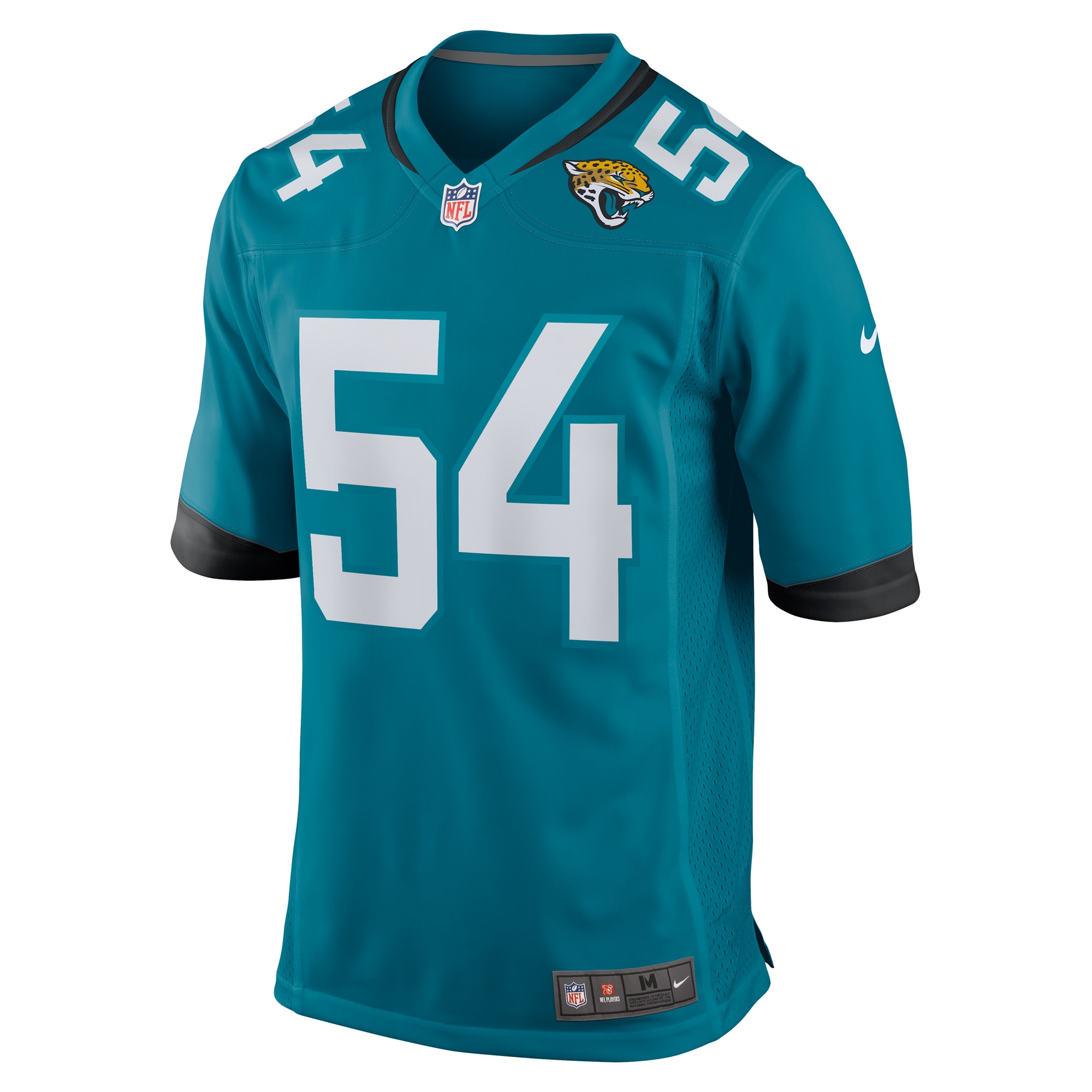 Alternative view of Men's Jacksonville Jaguars DJ Coleman Teal Game Jersey JS4595 nicesnker