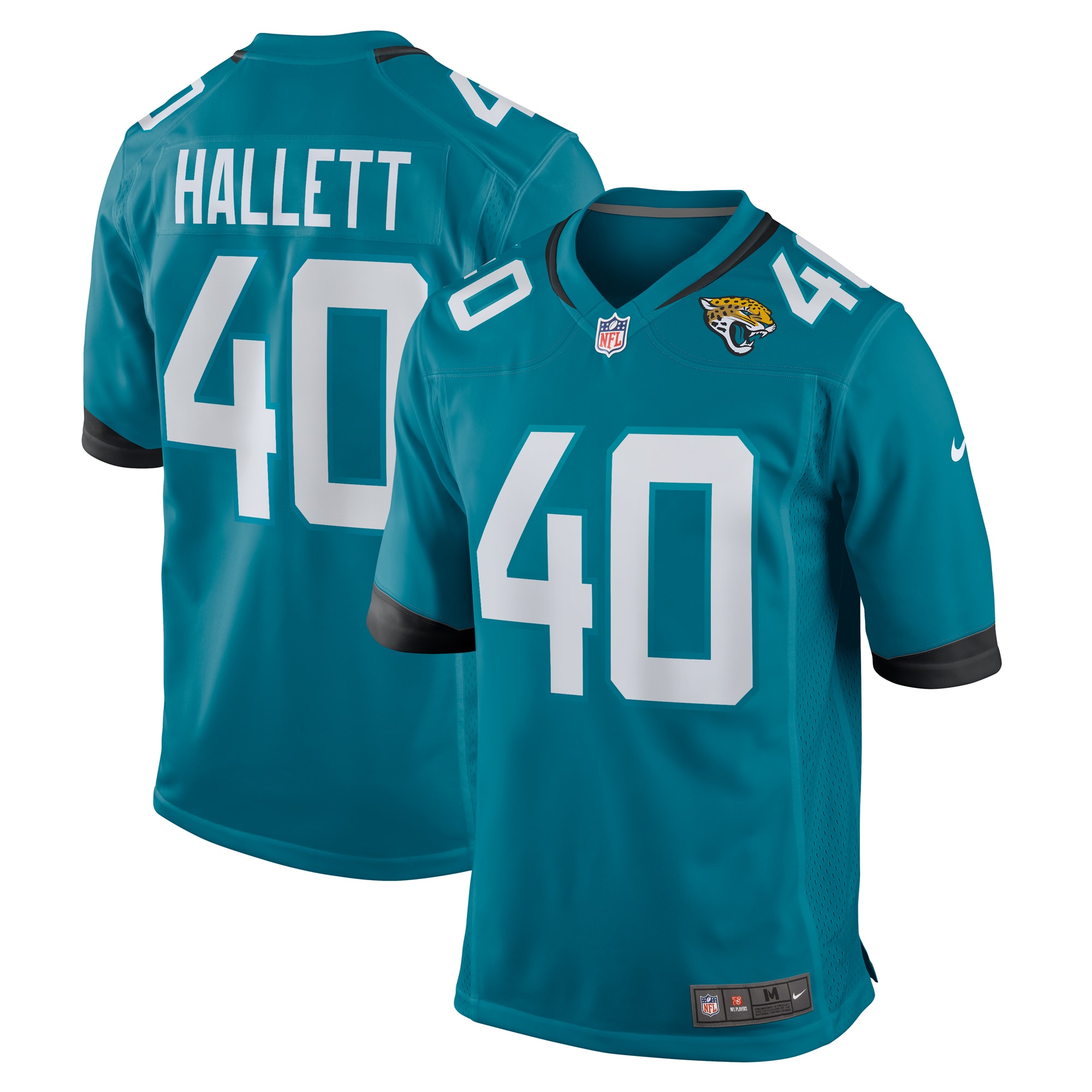 Men's Jacksonville Jaguars Erick Hallett Teal Game Jersey JS3941 nicesnker