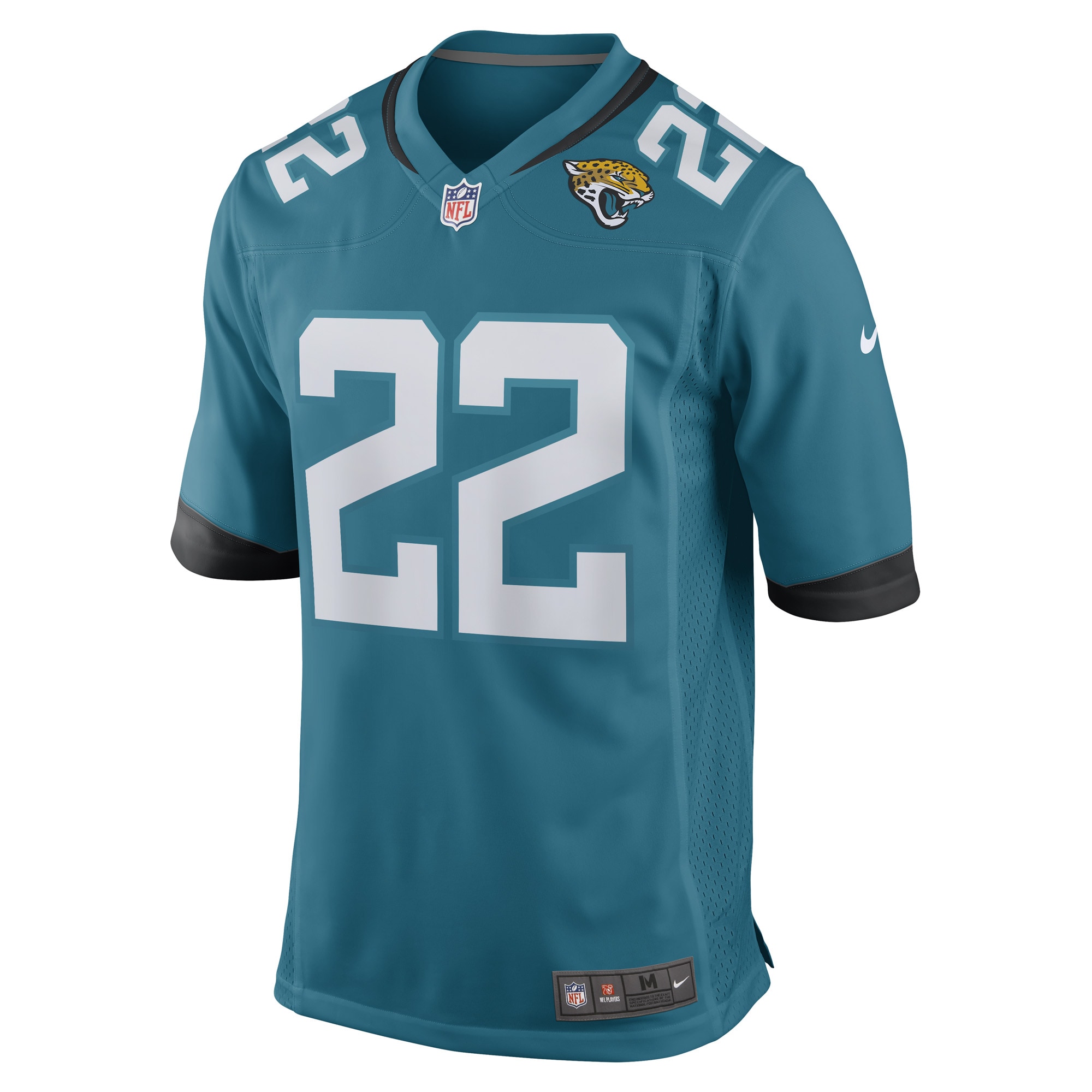 Alternative view of Men's Jacksonville Jaguars Jamycal Hasty Teal Game Player Jersey JS3448 nicesnker