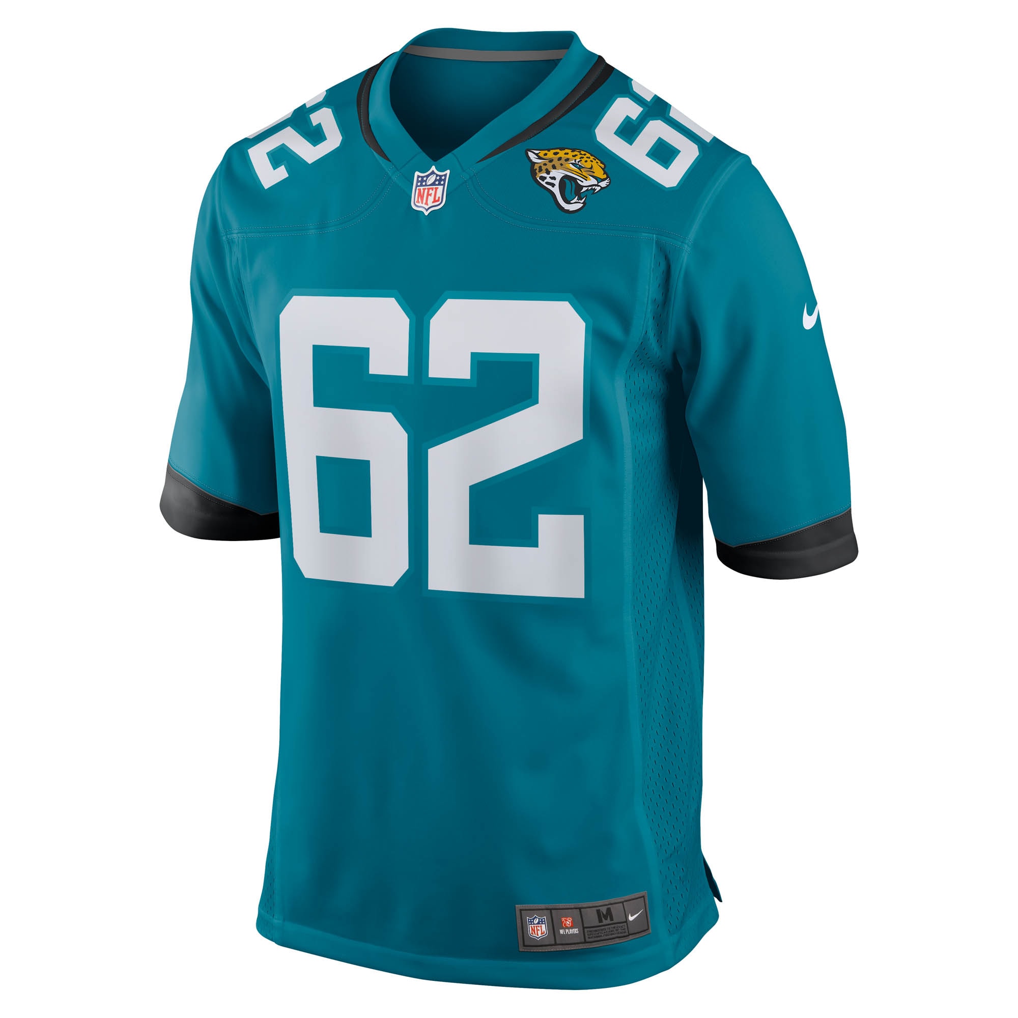 Alternative view of Men's Jacksonville Jaguars Javon Foster Teal Team Game Jersey JS4226 nicesnker