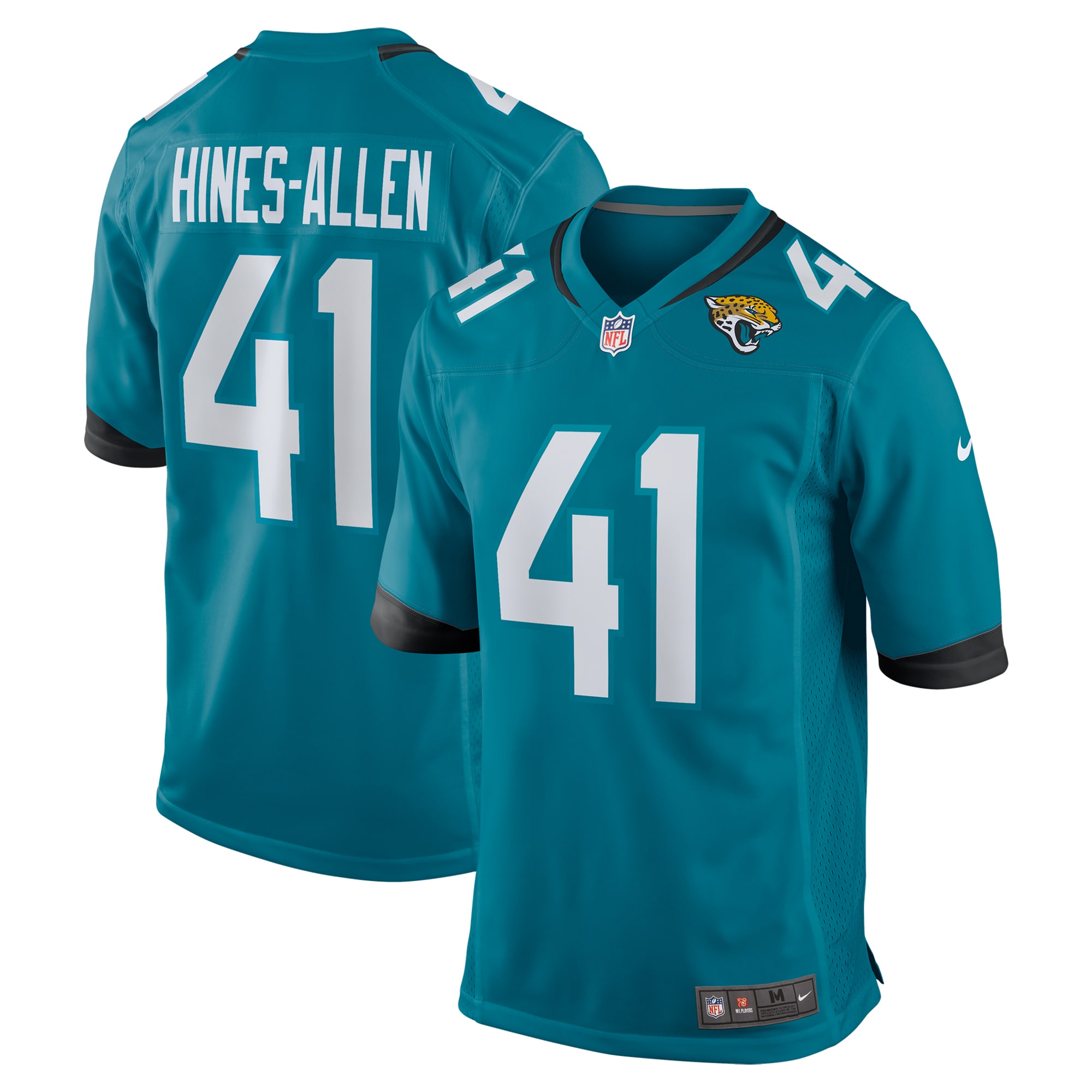 Men's Jacksonville Jaguars Josh Hines-Allen Teal Player Game Jersey JS3416 nicesnker