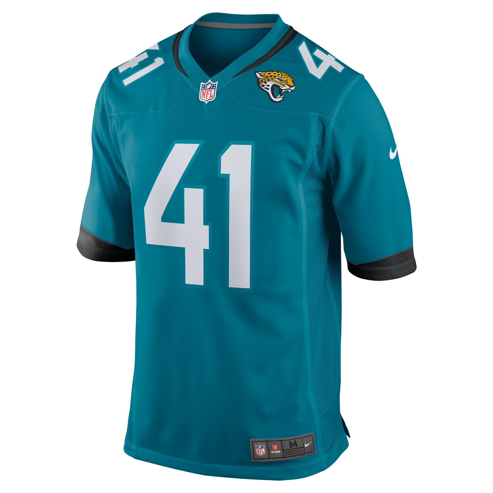 Alternative view of Men's Jacksonville Jaguars Josh Hines-Allen Teal Player Game Jersey JS3416 nicesnker