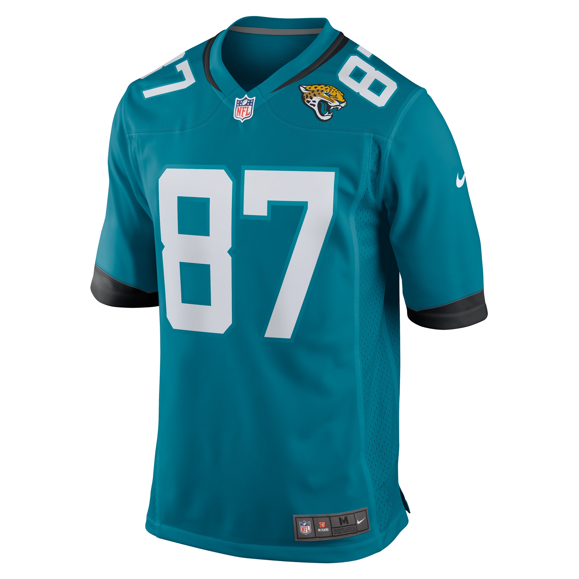 Alternative view of Men's Jacksonville Jaguars Josh Pederson Teal Team Game Jersey JS8639 nicesnker