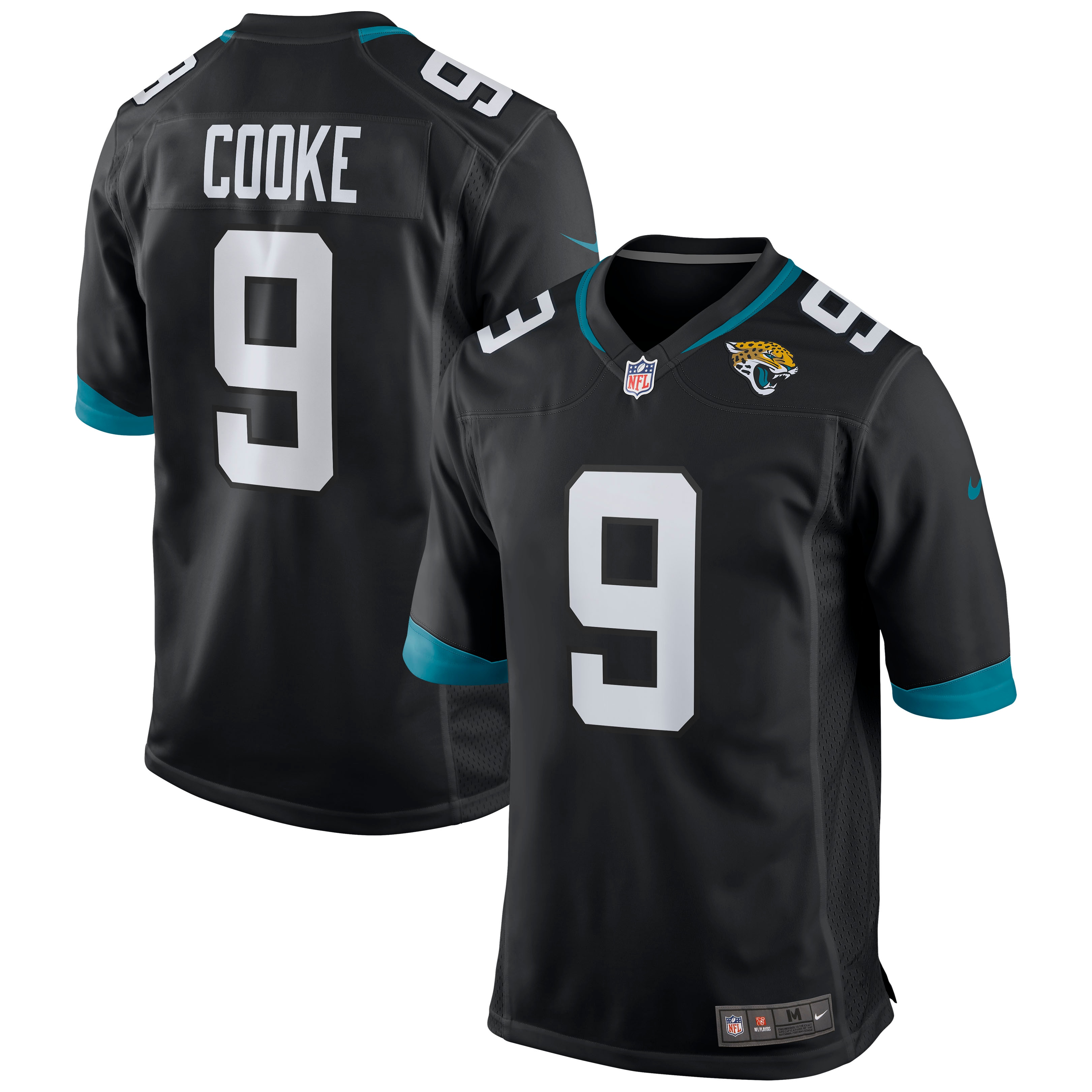 Men's Jacksonville Jaguars Logan Cooke Black Game Jersey JS4553 nicesnker