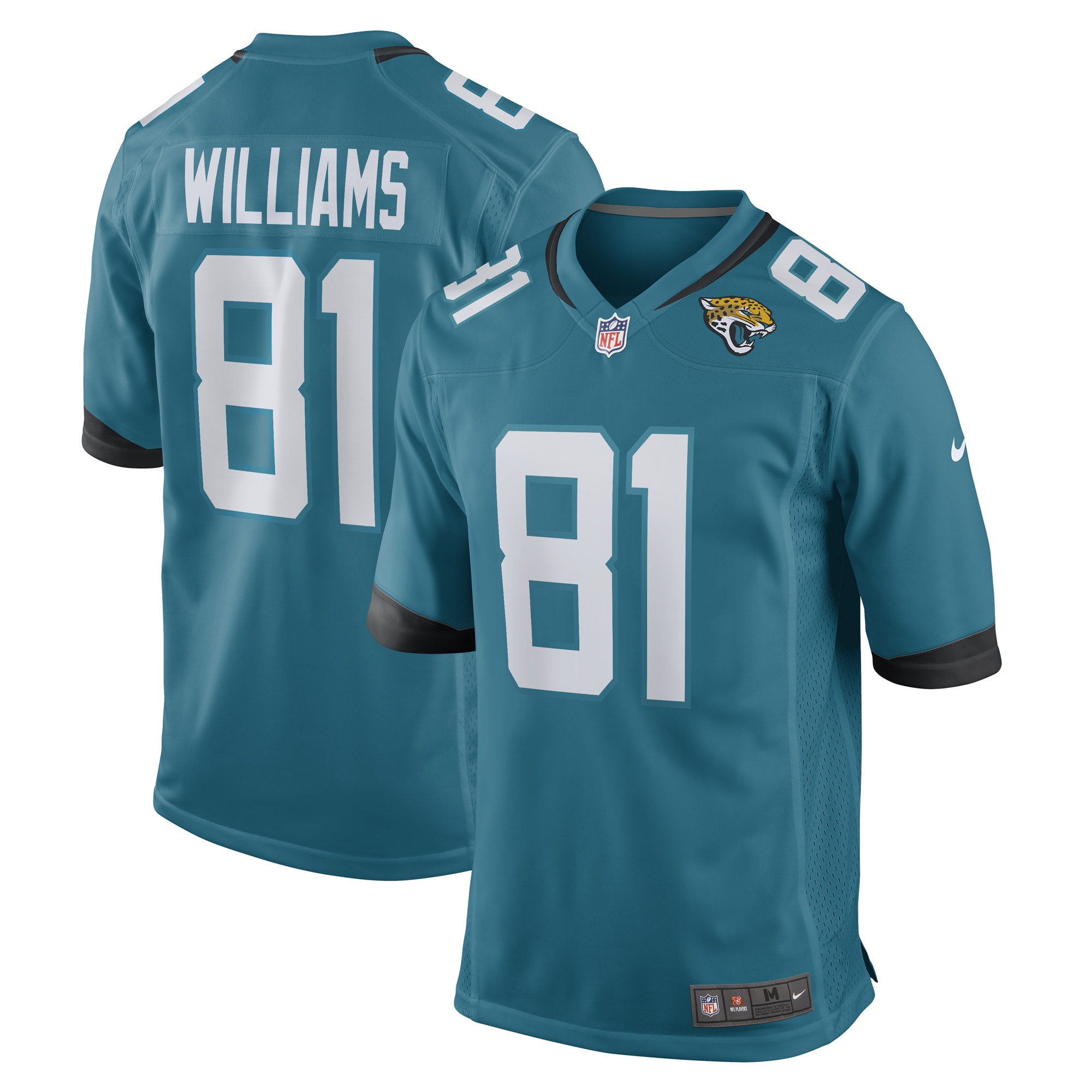 Men's Jacksonville Jaguars Seth Williams Teal Game Player Jersey JS5677 nicesnker
