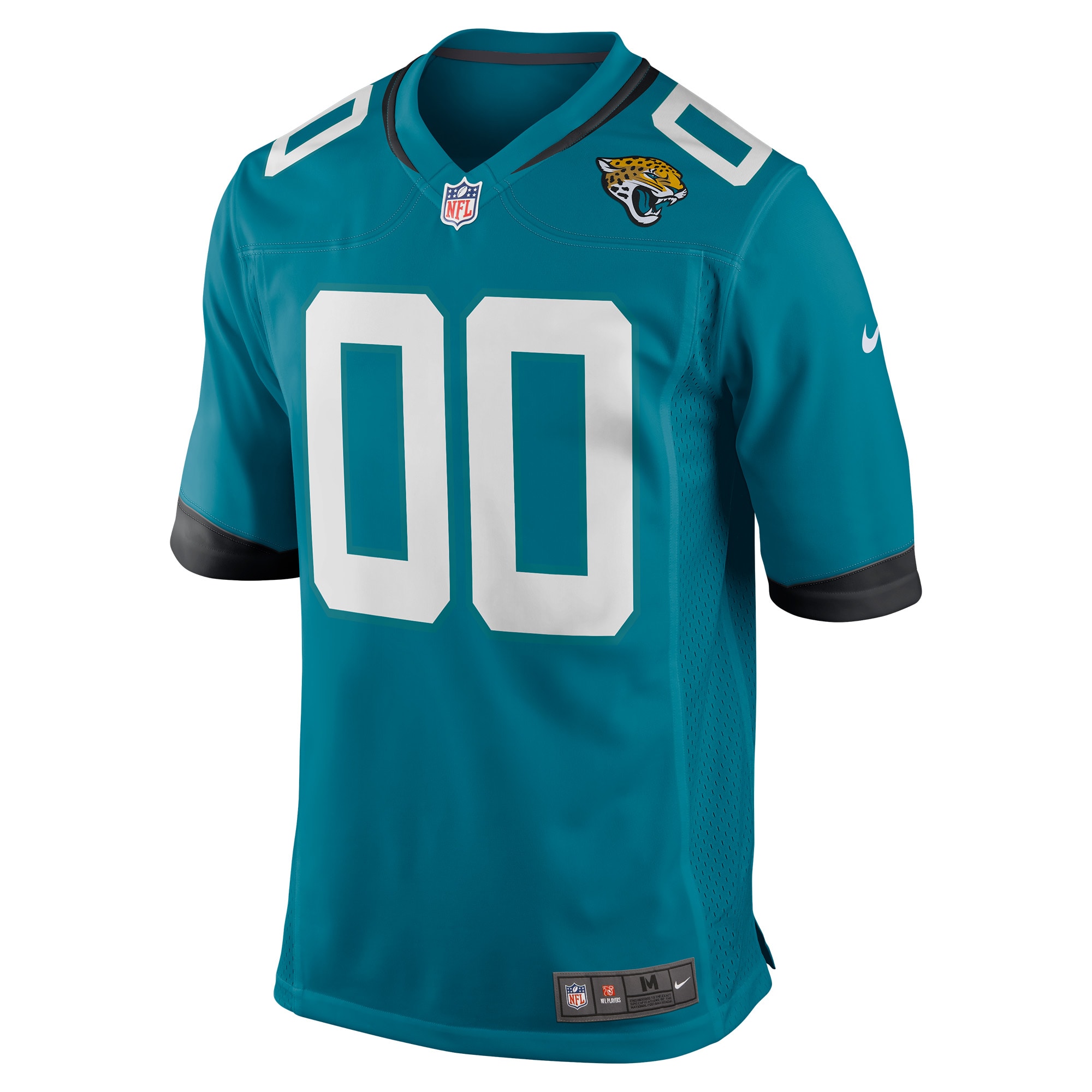 Alternative view of Men's Jacksonville Jaguars Teal Custom Team Game Jersey JS3512 nicesnker