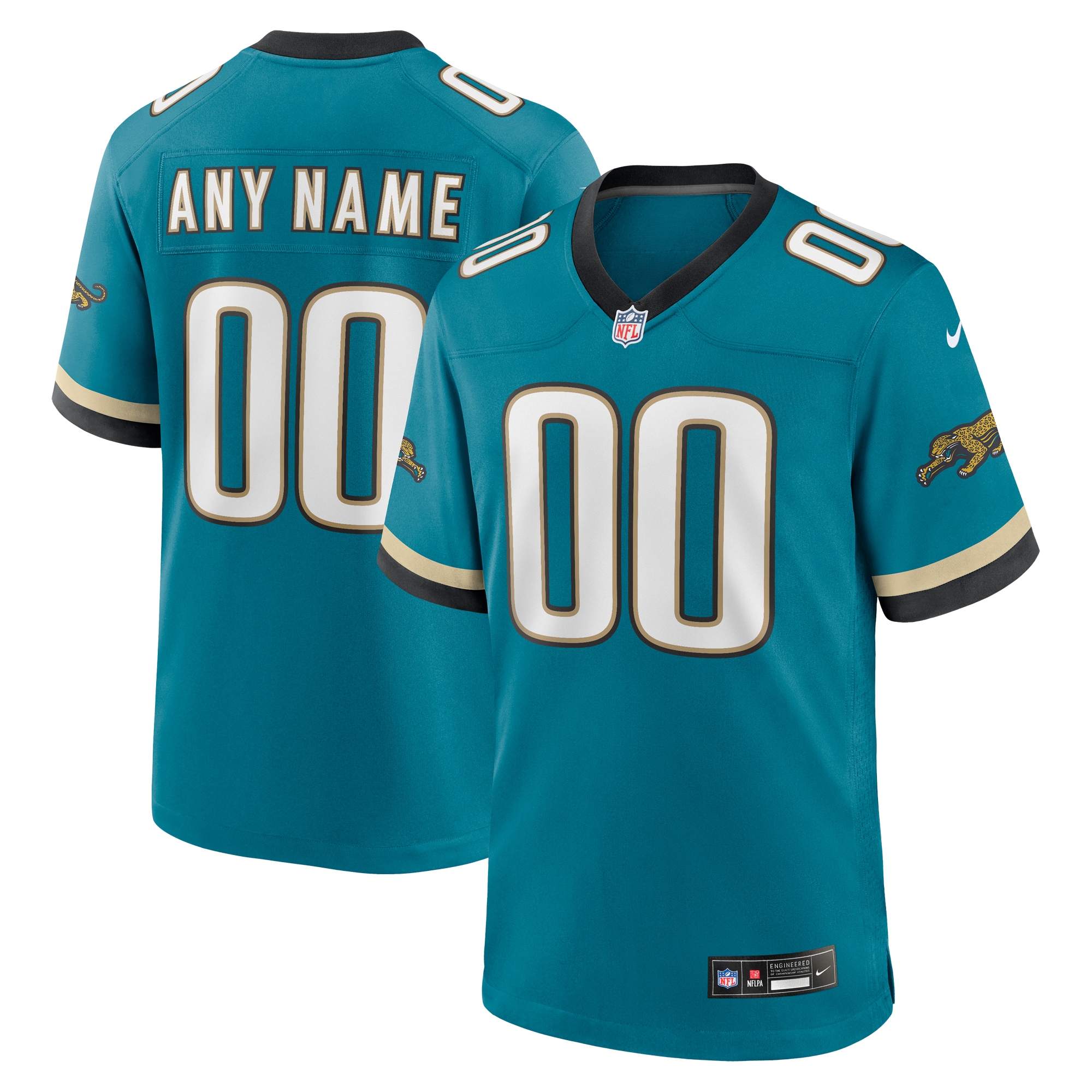 Men's Jacksonville Jaguars Teal Prowler Throwback Custom Game Jersey JS5798 nicesnker