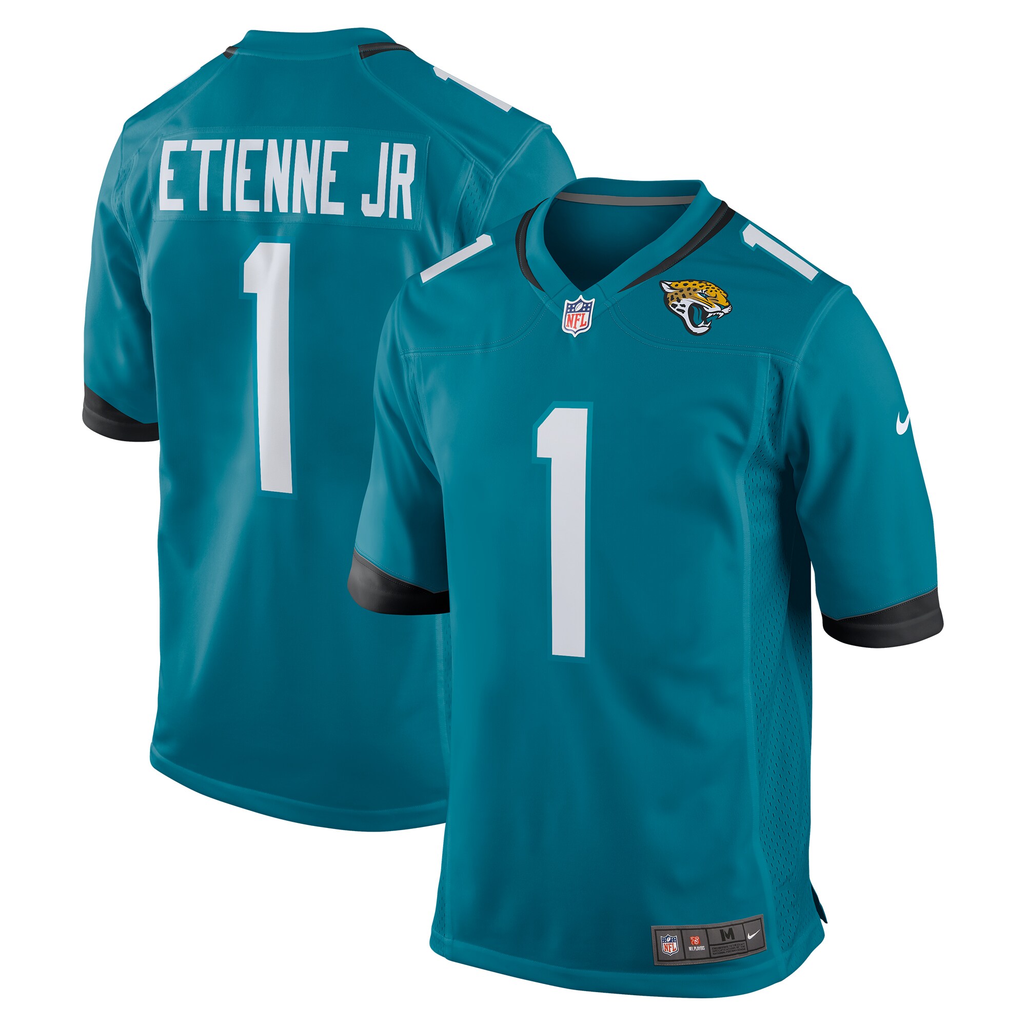 Men's Jacksonville Jaguars Travis Etienne Teal Game Jersey JS8118 nicesnker