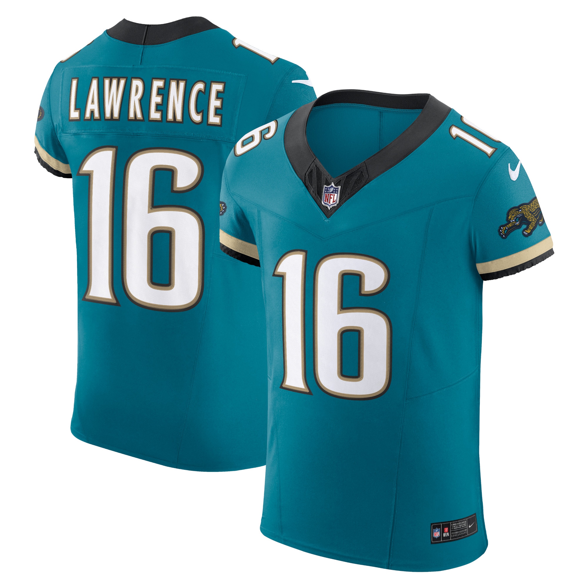 Men's Jacksonville Jaguars Trevor Lawrence Teal Prowler Throwback Vapor F.U.S.E. Elite Jersey JS6255 nicesnker