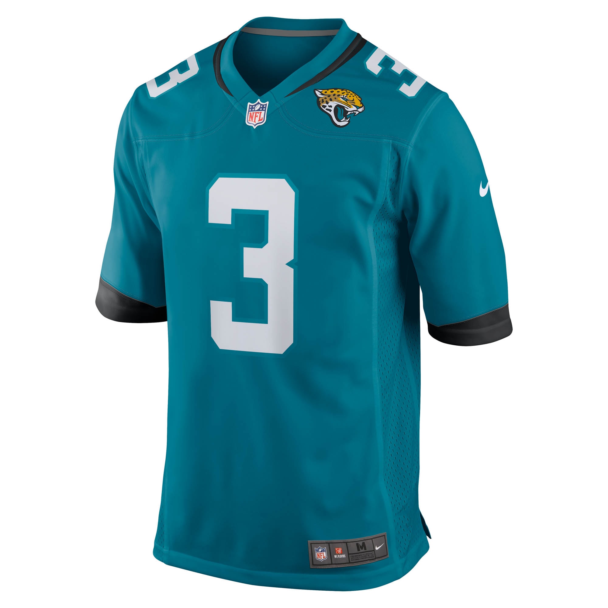 Alternative view of Men's Jacksonville Jaguars Tyson Campbell Teal Team Game Jersey JS6044 nicesnker