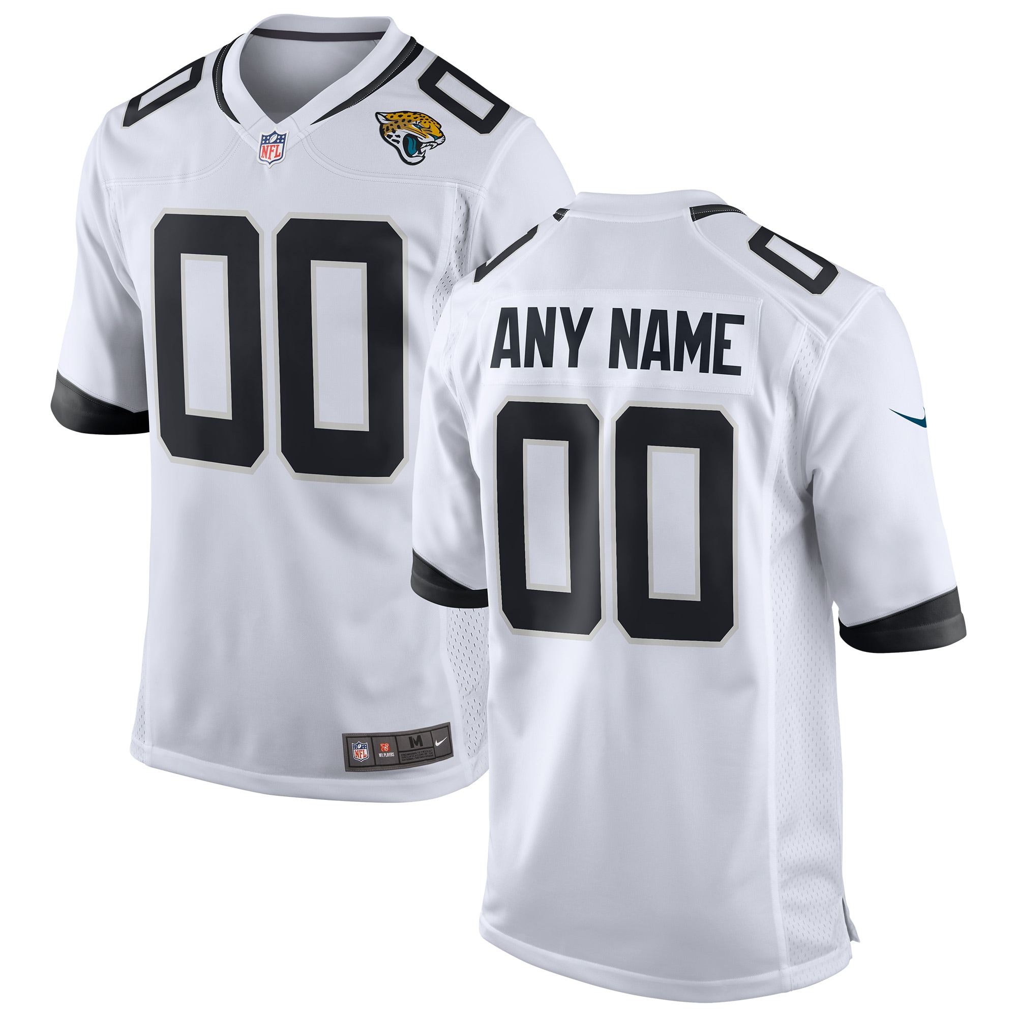 Men's Jacksonville Jaguars White Custom Game Jersey JS5386 nicesnker