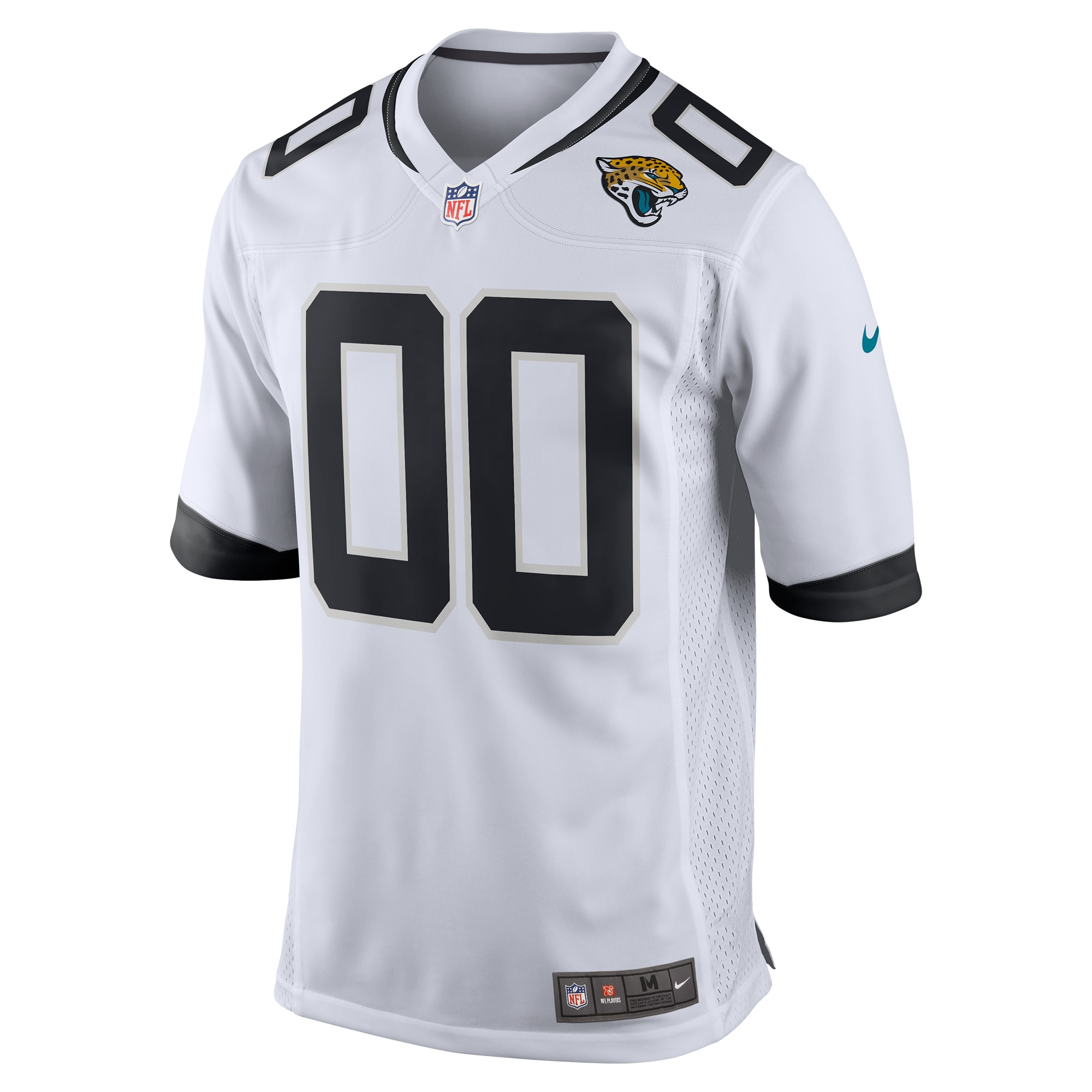 Alternative view of Men's Jacksonville Jaguars White Custom Game Jersey JS5386 nicesnker