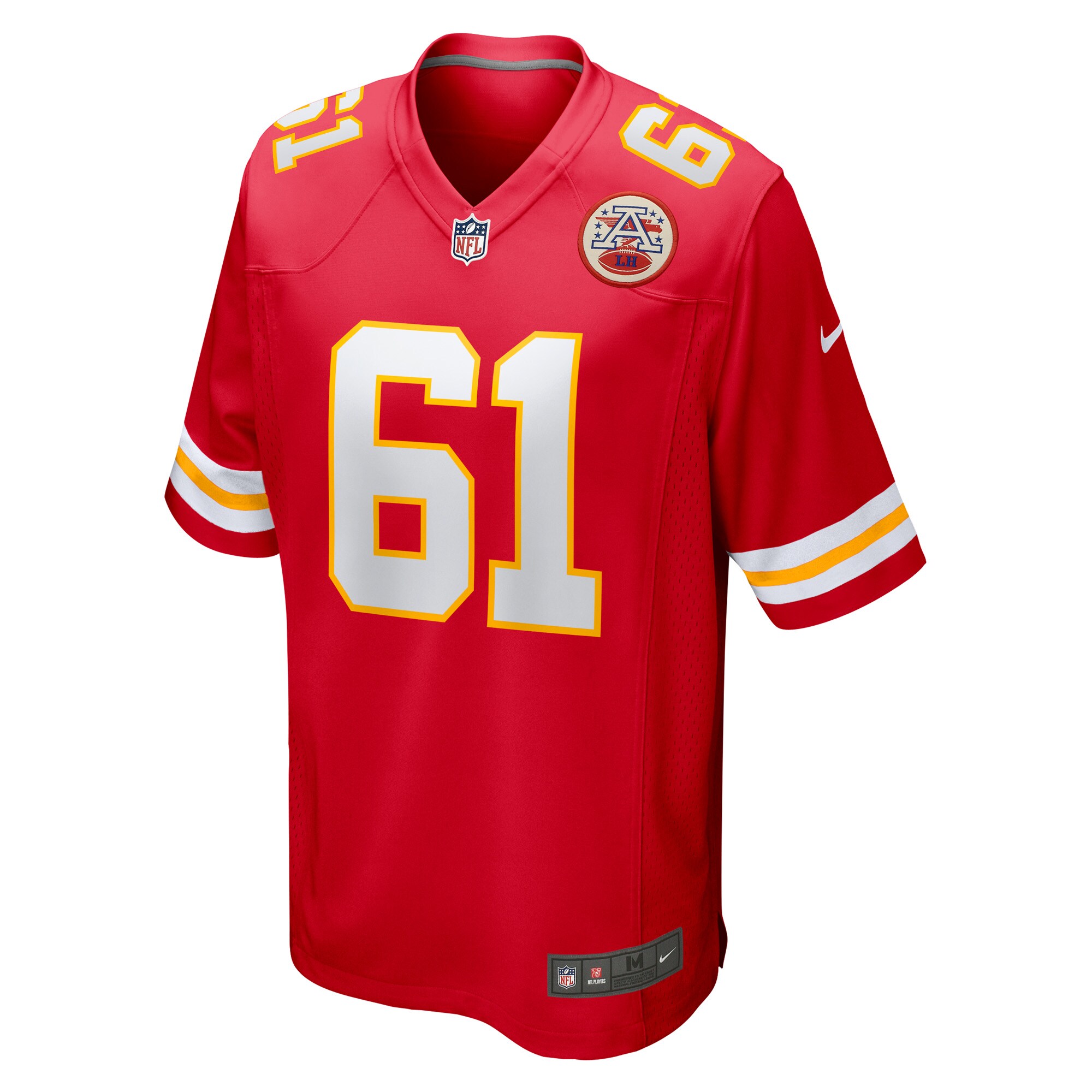 Alternative view of Men's Kansas City Chiefs Austin Reiter Red Game Player Jersey JS4701 nicesnker