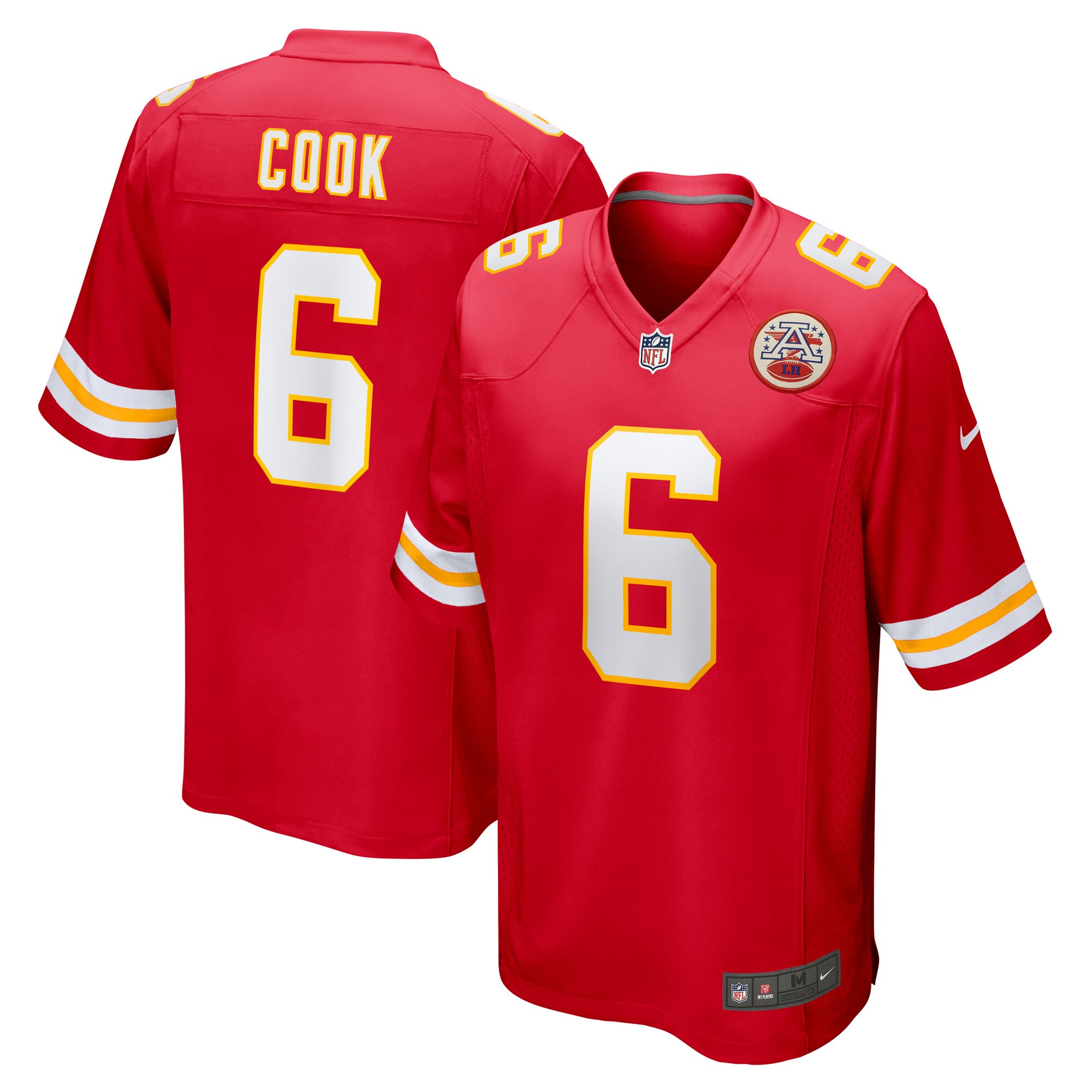 Men's Kansas City Chiefs Bryan Cook Red Game Player Jersey JS9895 nicesnker