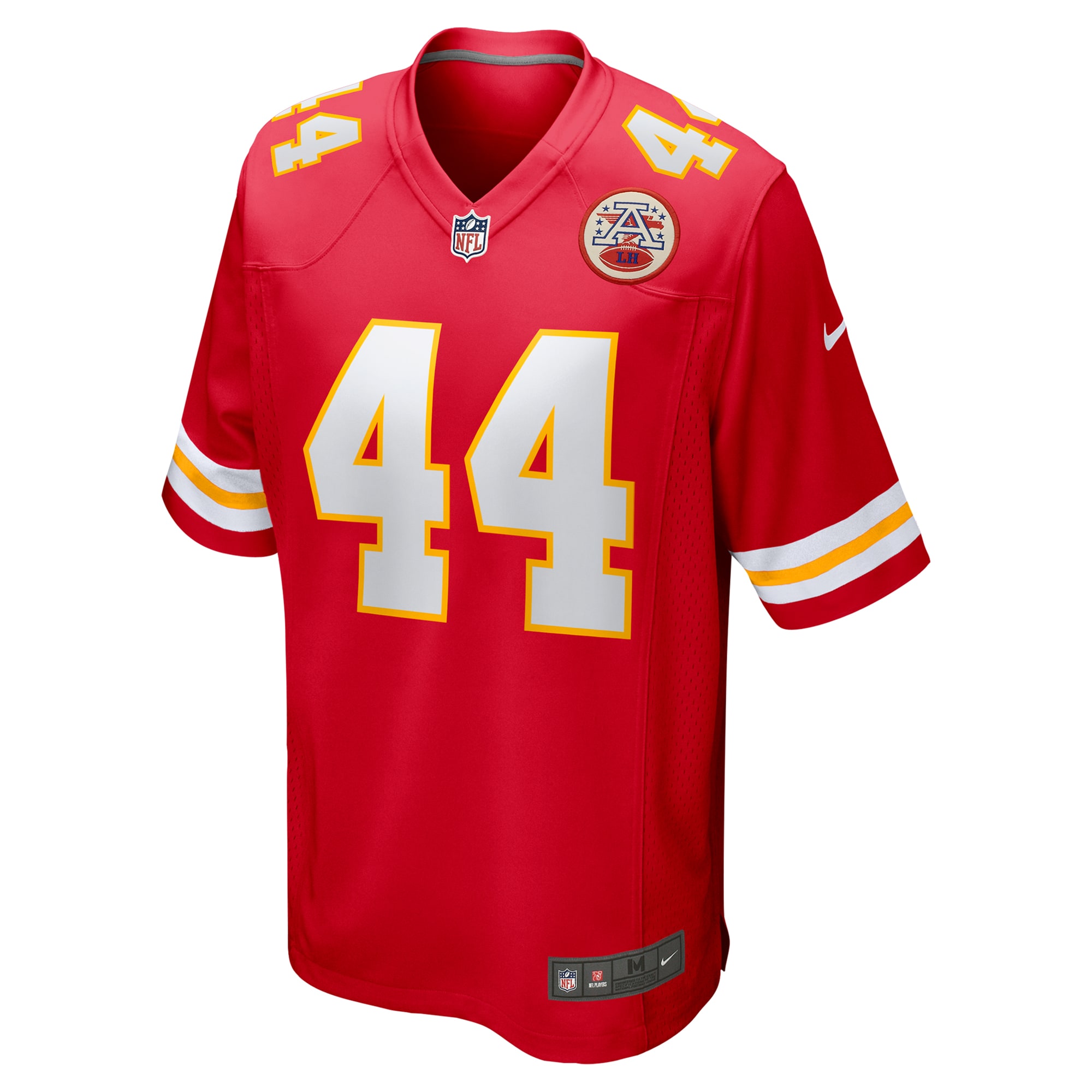 Alternative view of Men's Kansas City Chiefs Cam Jones Red Game Jersey JS1525 nicesnker