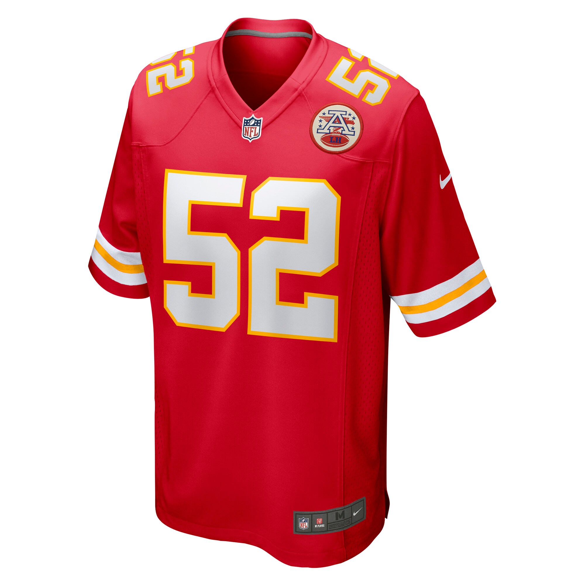 Alternative view of Men's Kansas City Chiefs Creed Humphrey Red Game Jersey JS2909 nicesnker