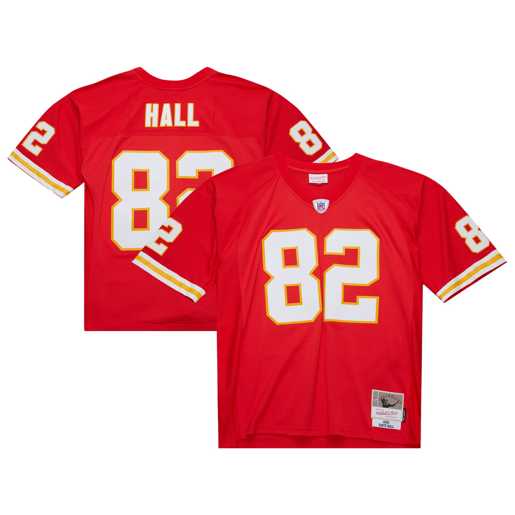 Men's Kansas City Chiefs Dante Hall Mitchell & Ness Red 2002 Legacy Jersey JS1163 nicesnker