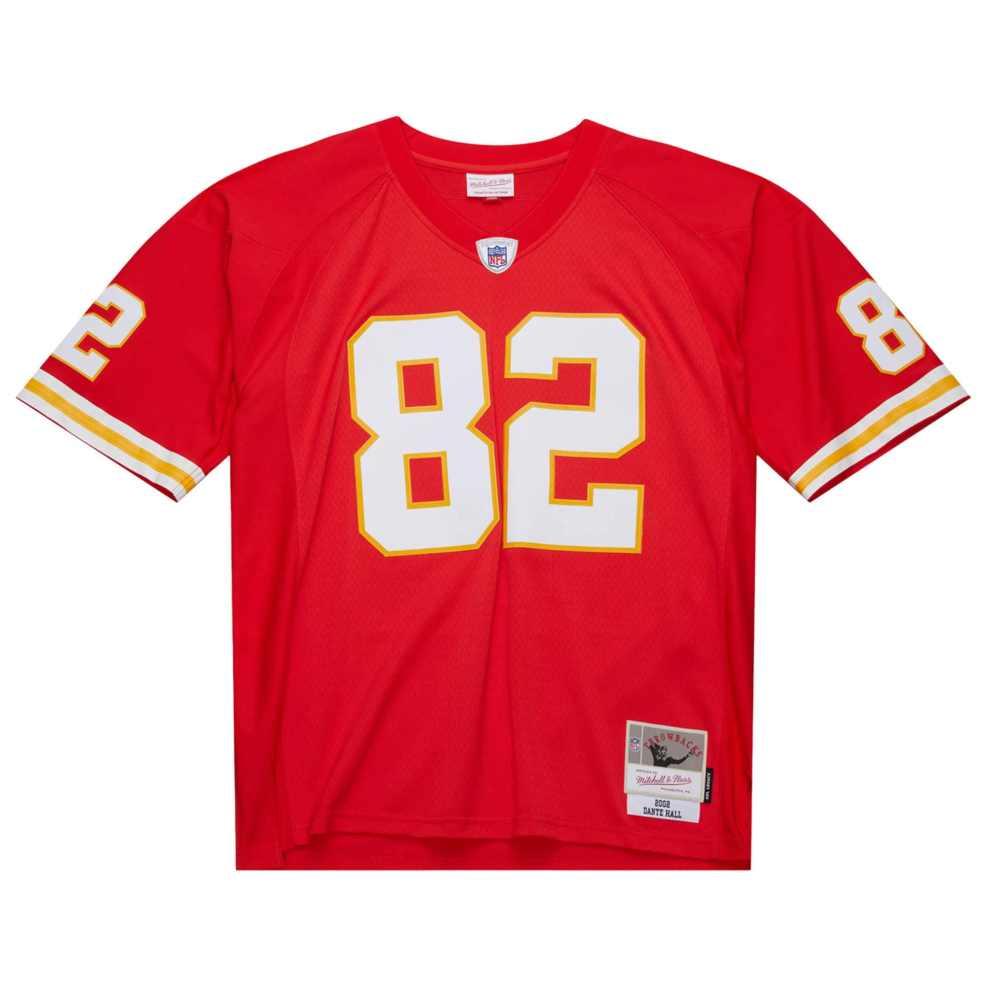 Alternative view of Men's Kansas City Chiefs Dante Hall Mitchell & Ness Red 2002 Legacy Jersey JS1163 nicesnker