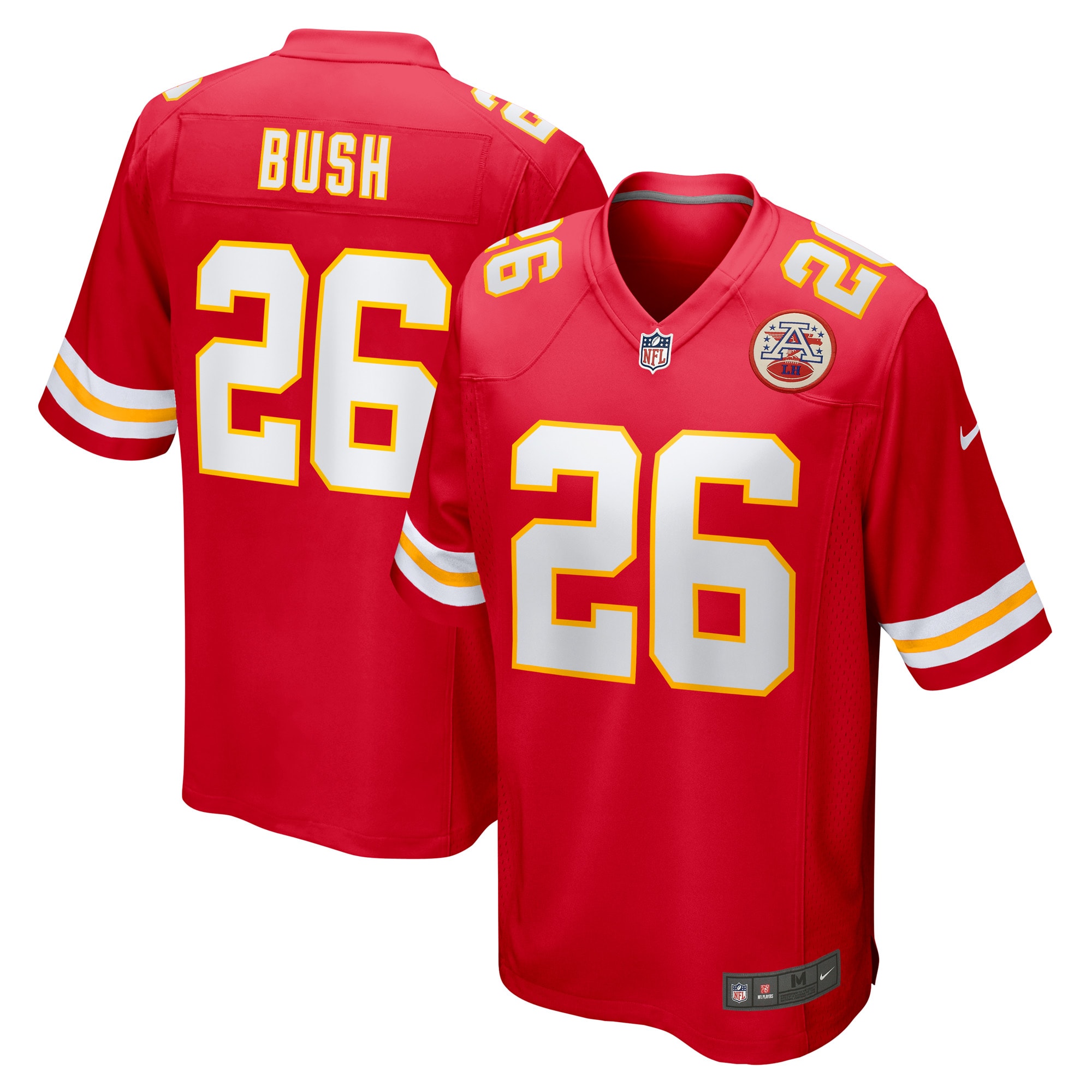 Men's Kansas City Chiefs Deon Bush Red Game Player Jersey JS2722 nicesnker