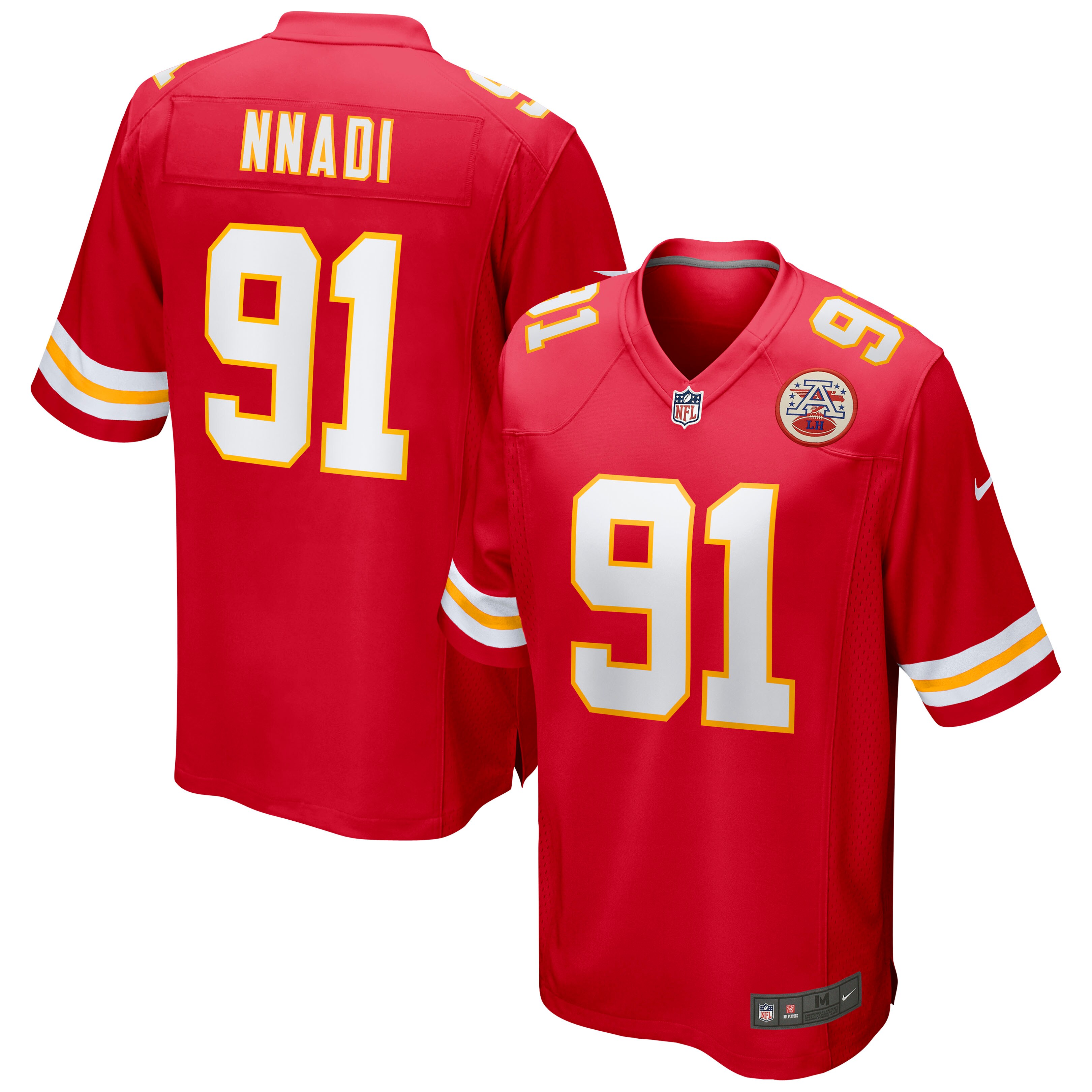 Men's Kansas City Chiefs Derrick Nnadi Red Game Jersey JS8670 nicesnker