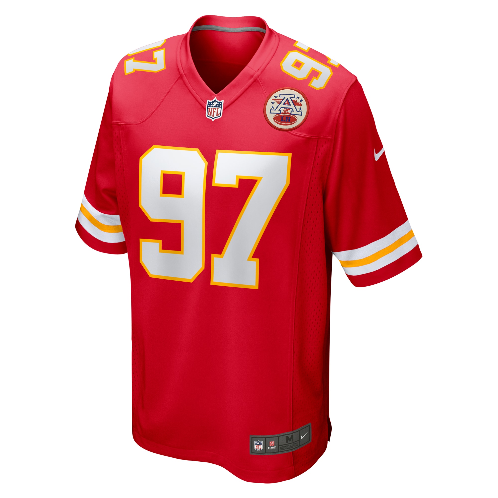 Alternative view of Men's Kansas City Chiefs Felix Anudike-Uzomah Red Game Jersey JS8771 nicesnker