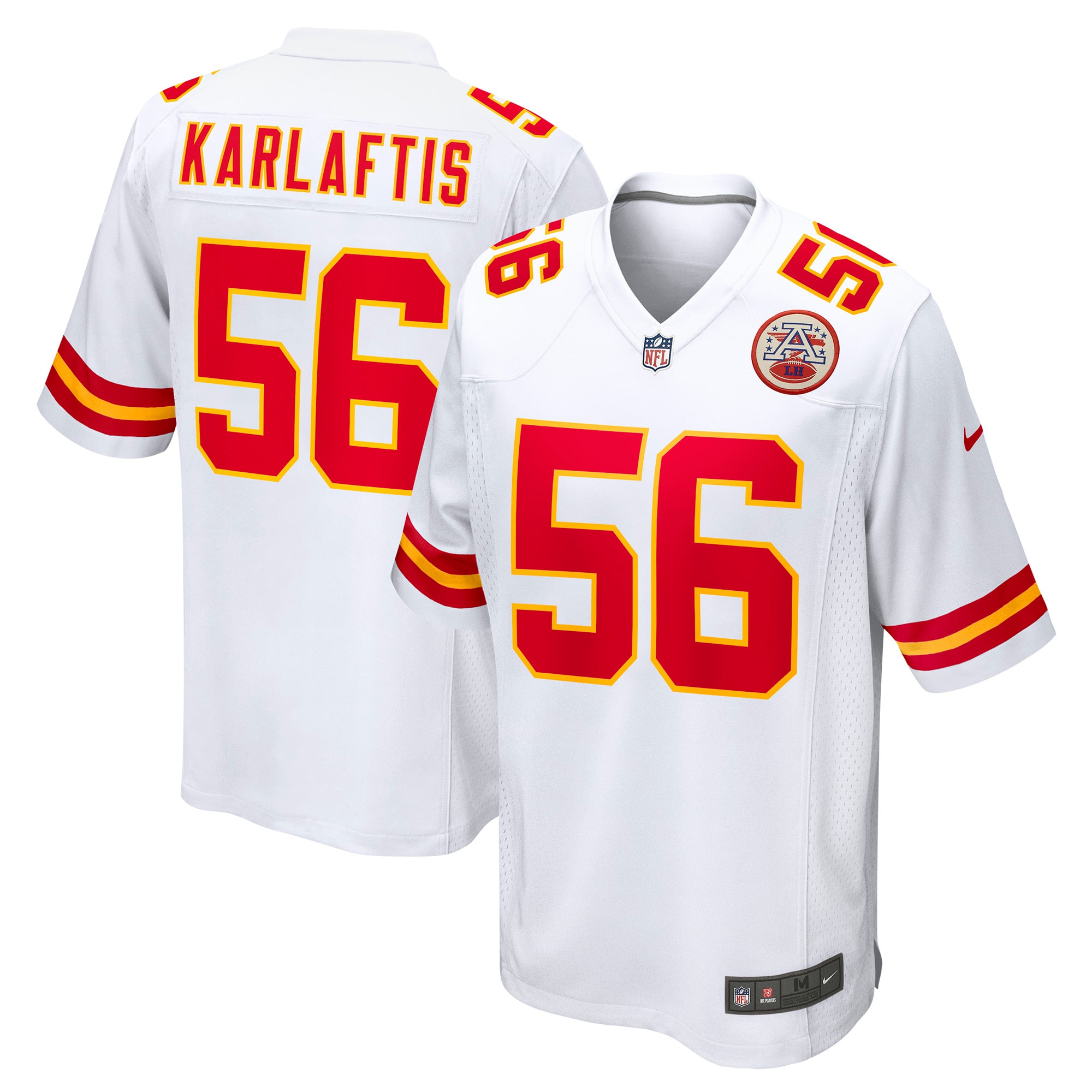 Men's Kansas City Chiefs George Karlaftis White Away Game Player Jersey JS2299 nicesnker