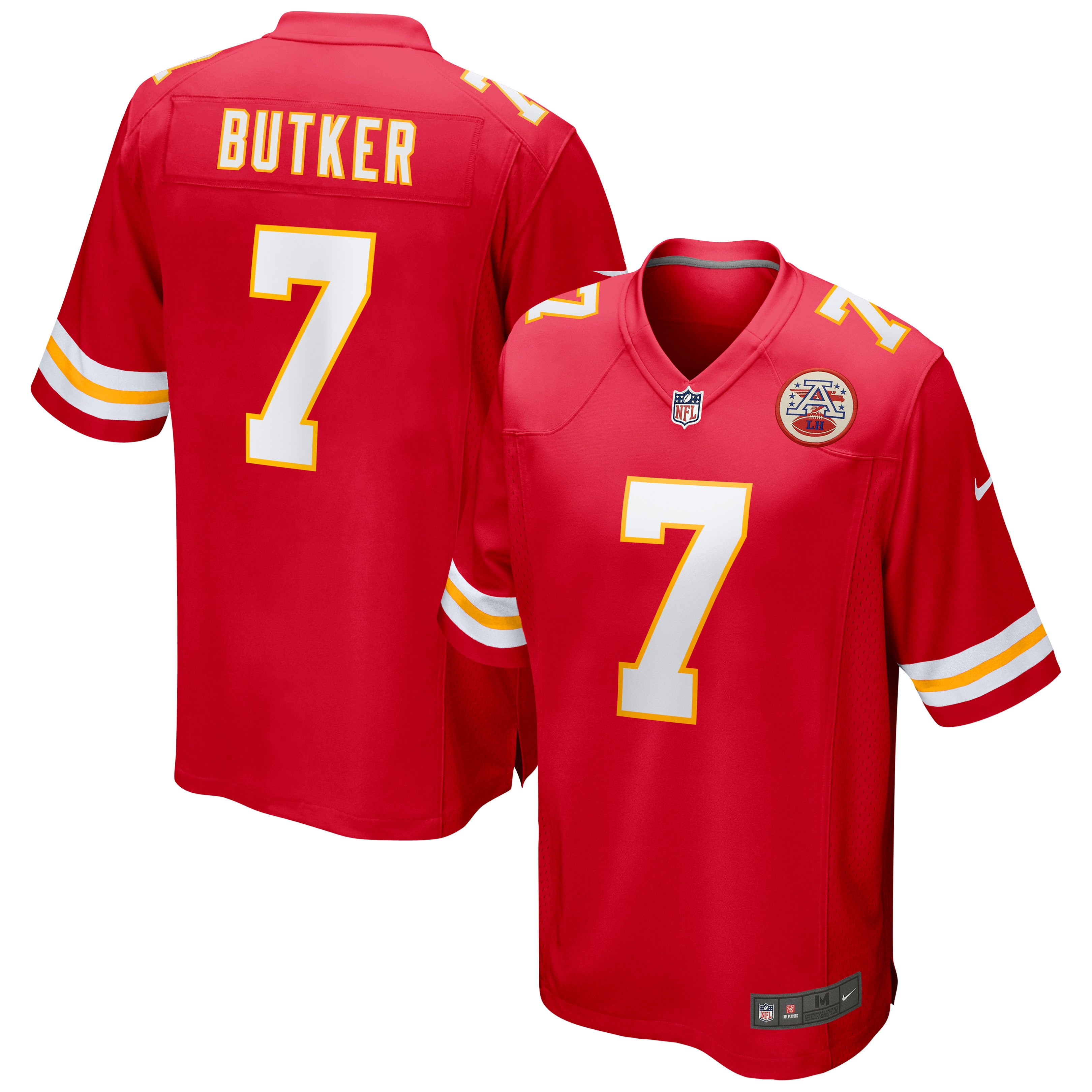 Men's Kansas City Chiefs Harrison Butker Red Game Jersey JS2272 nicesnker