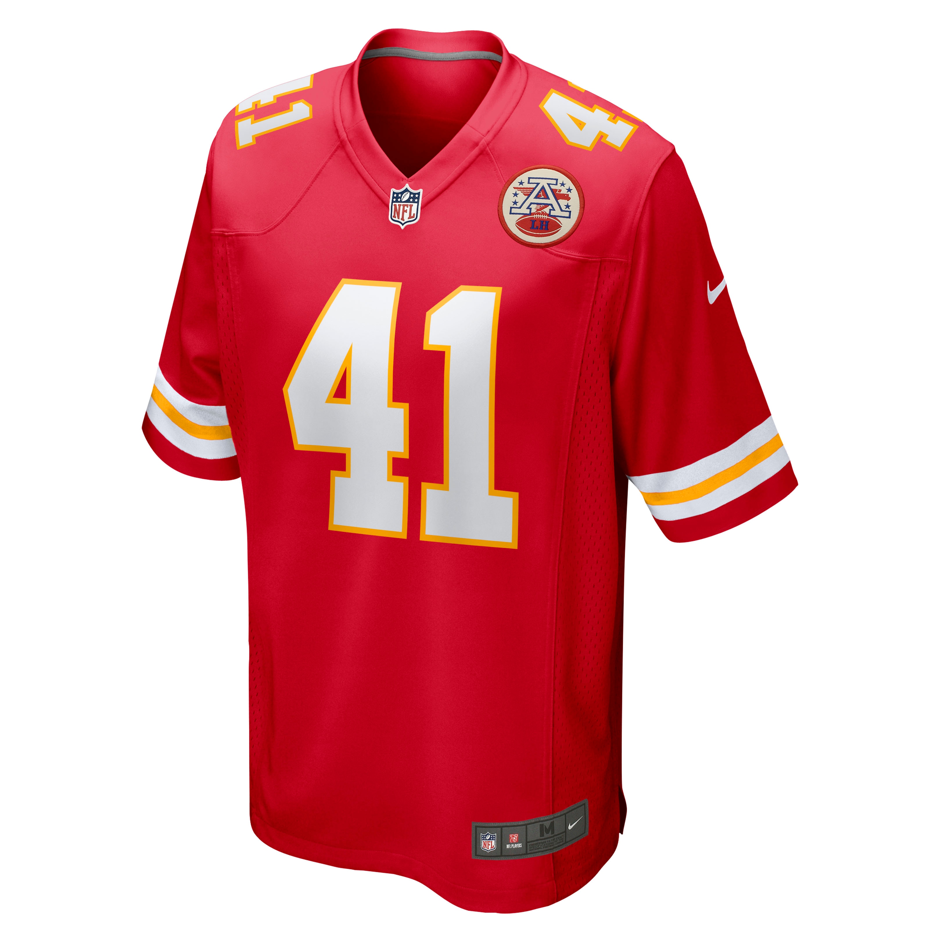 Alternative view of Men's Kansas City Chiefs James Winchester Red Game Jersey JS4079 nicesnker