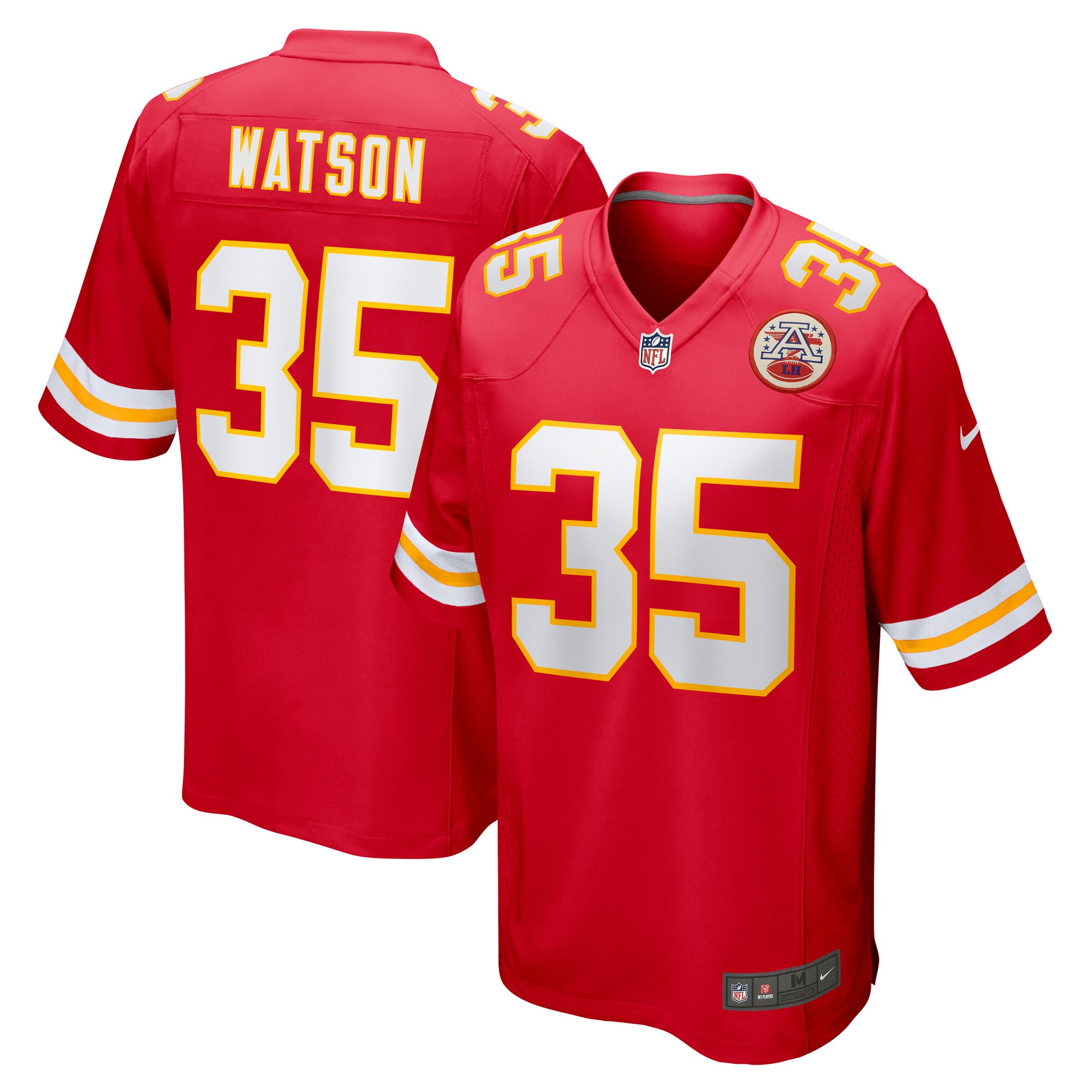 Men's Kansas City Chiefs Jaylen Watson Red Game Player Jersey JS6612 nicesnker